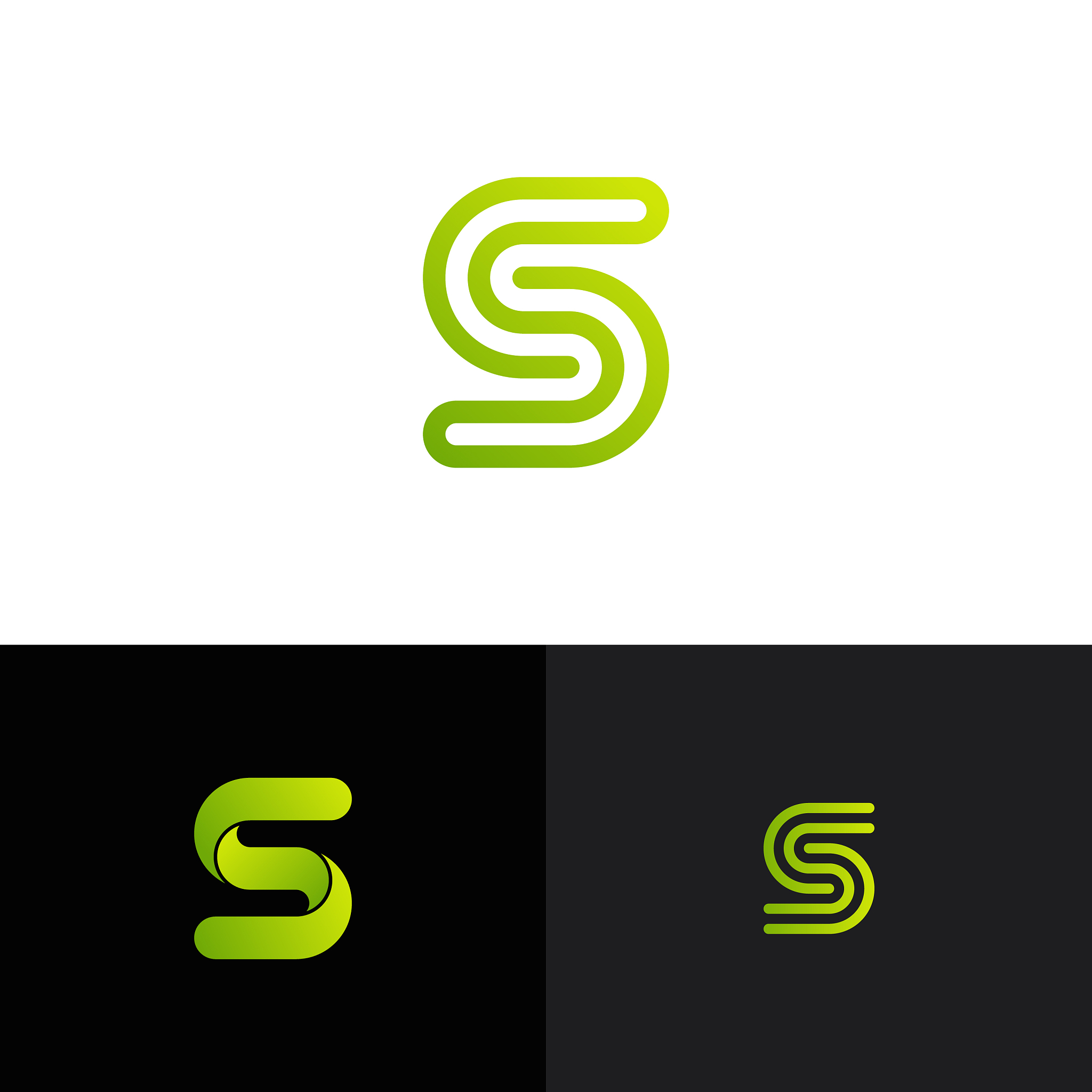 creative modern line letter s logo design template