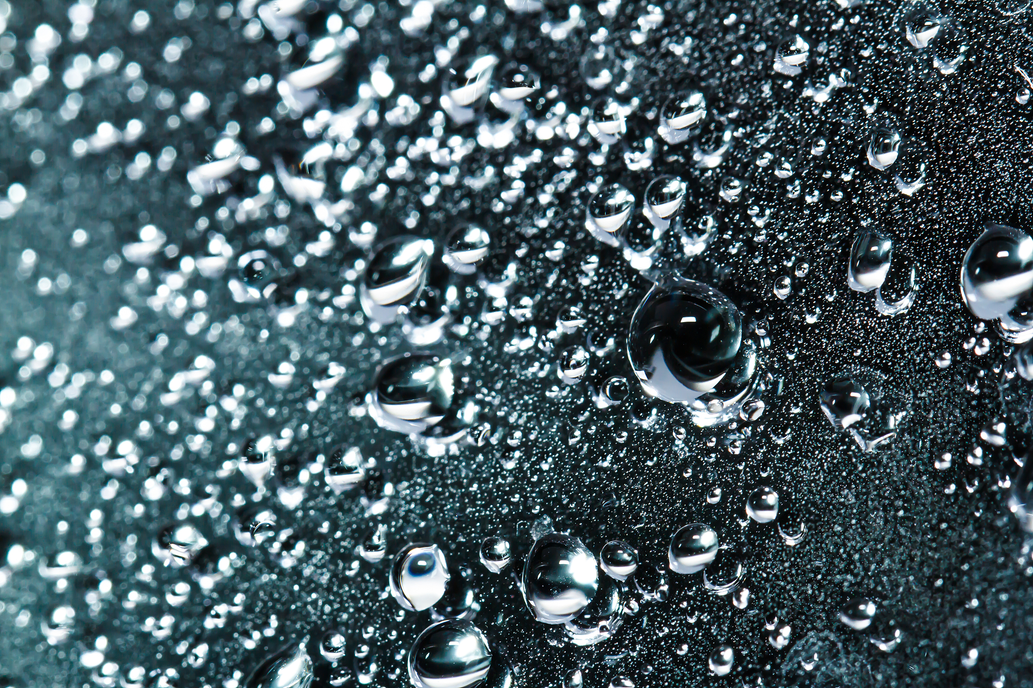 water drops on glass