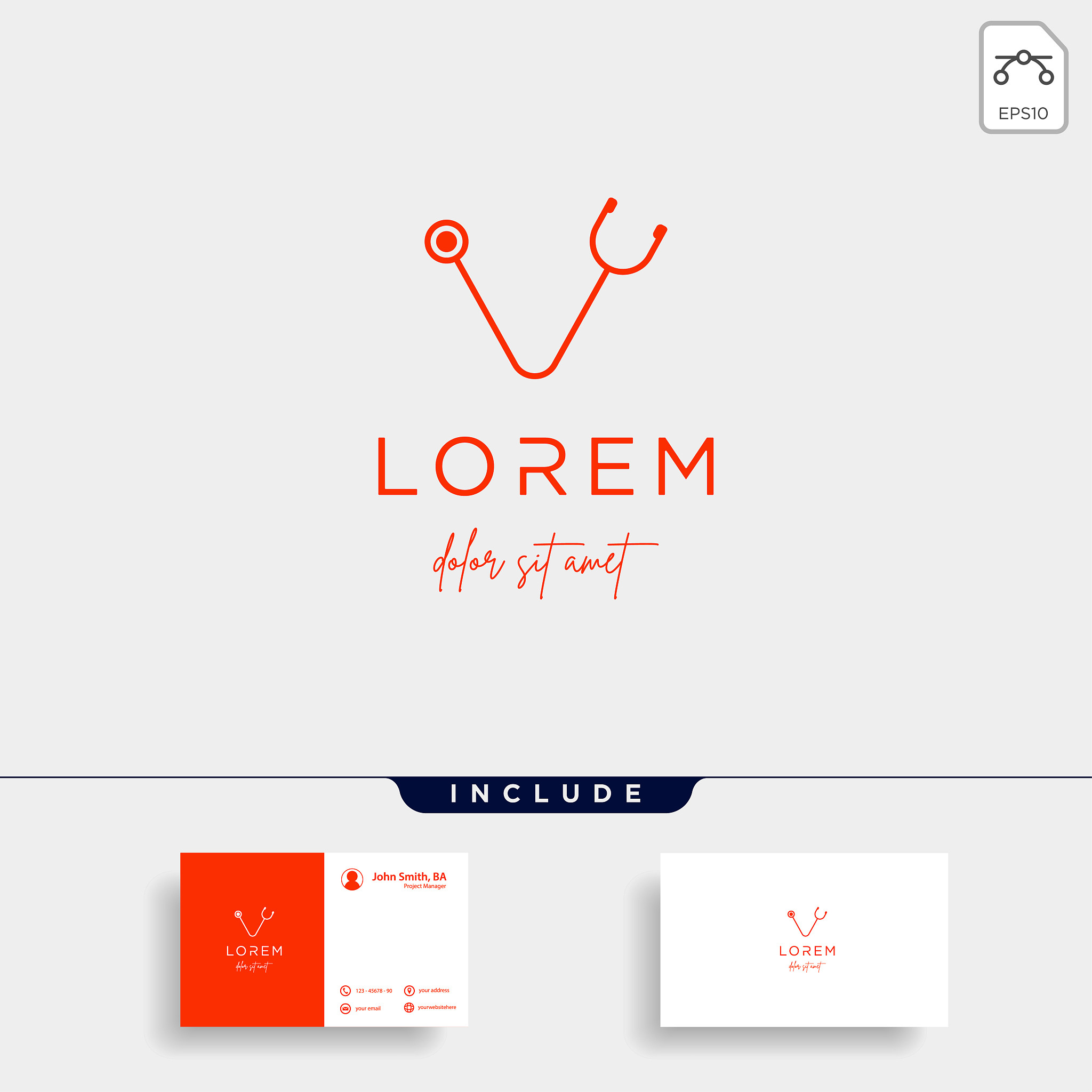 stethoscope v letter icon design