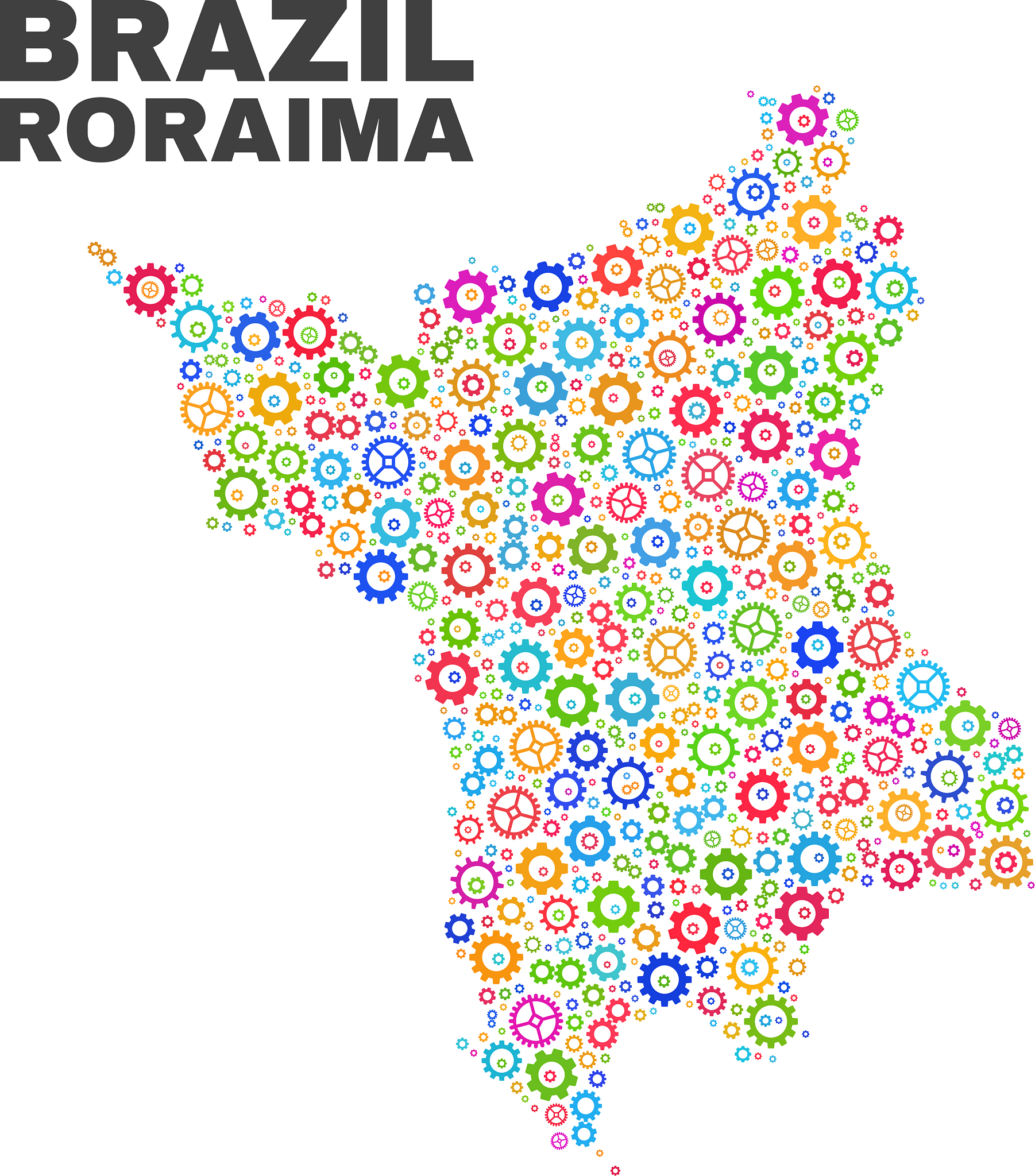 mosaic roraima state map of gear items