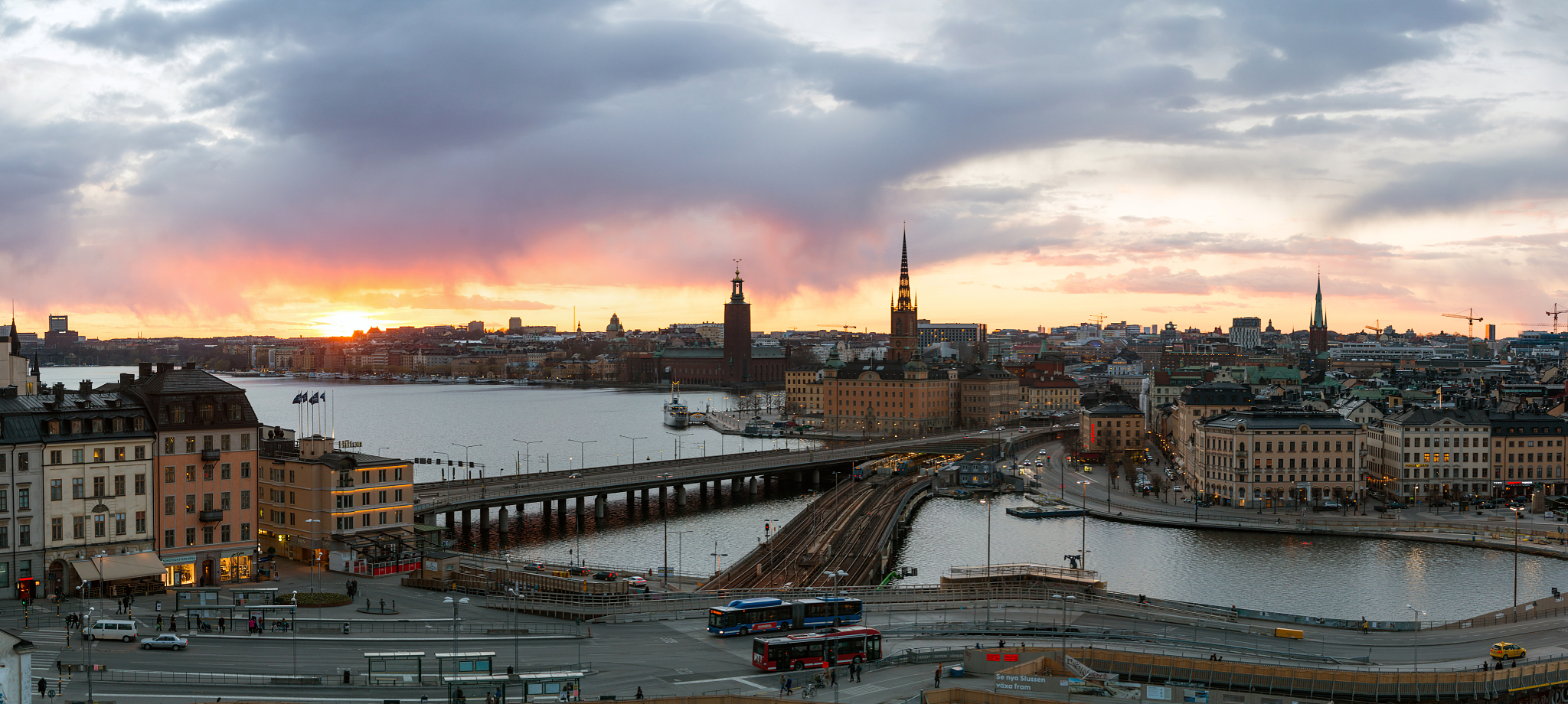 stockholm sunset panoramic view