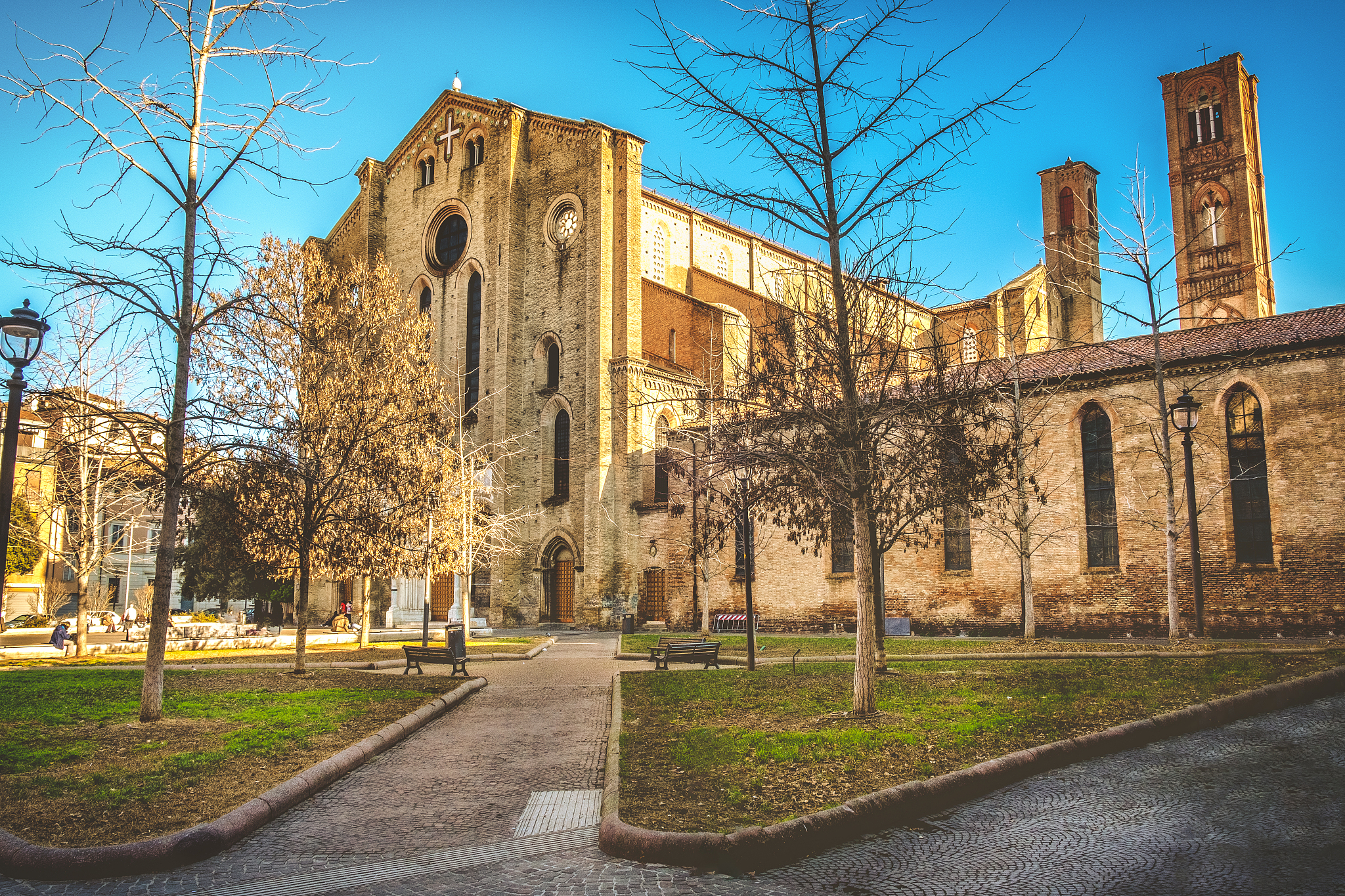 italy local landmarks of emilia romagna region - bologna - piazz