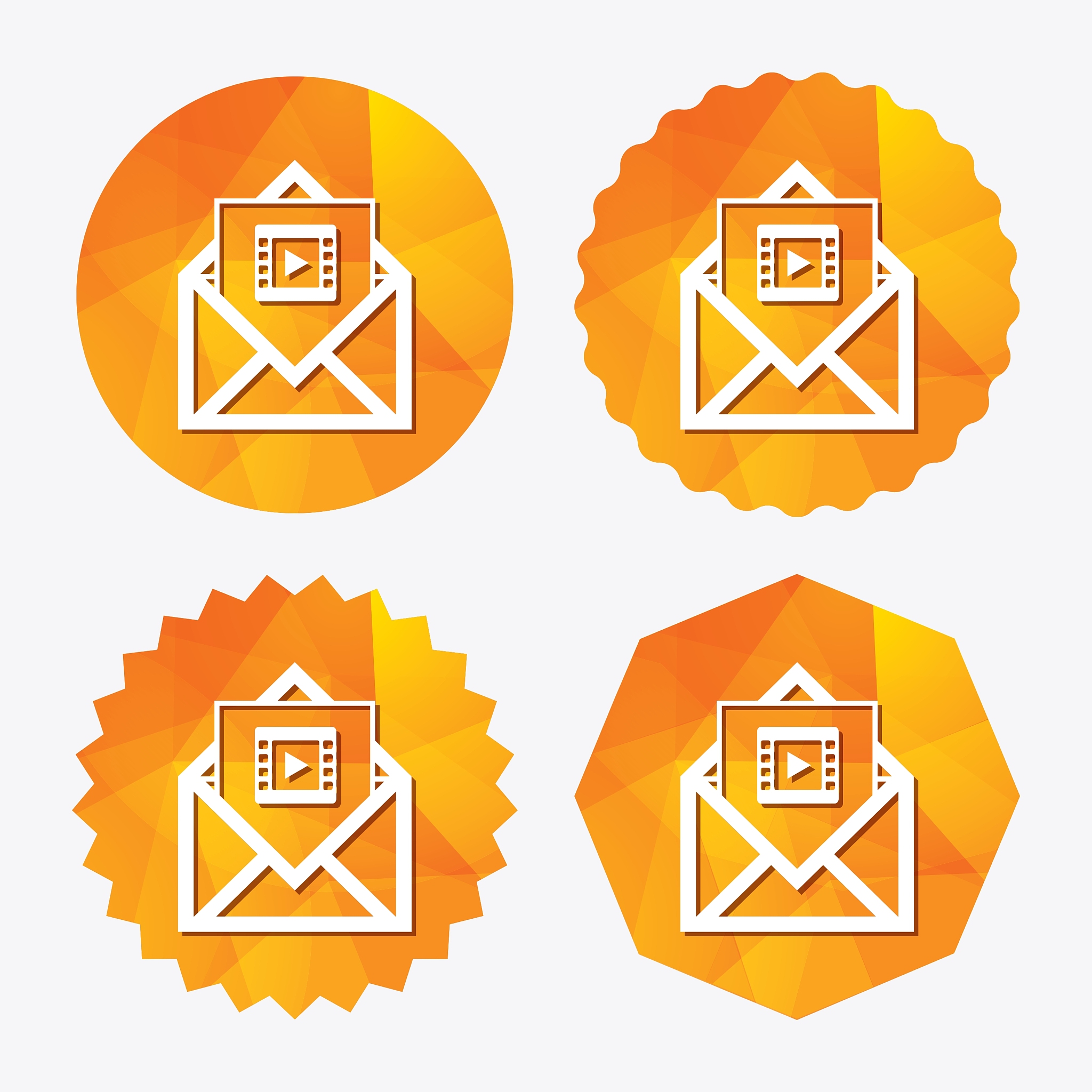video mail icon video frame symbol message