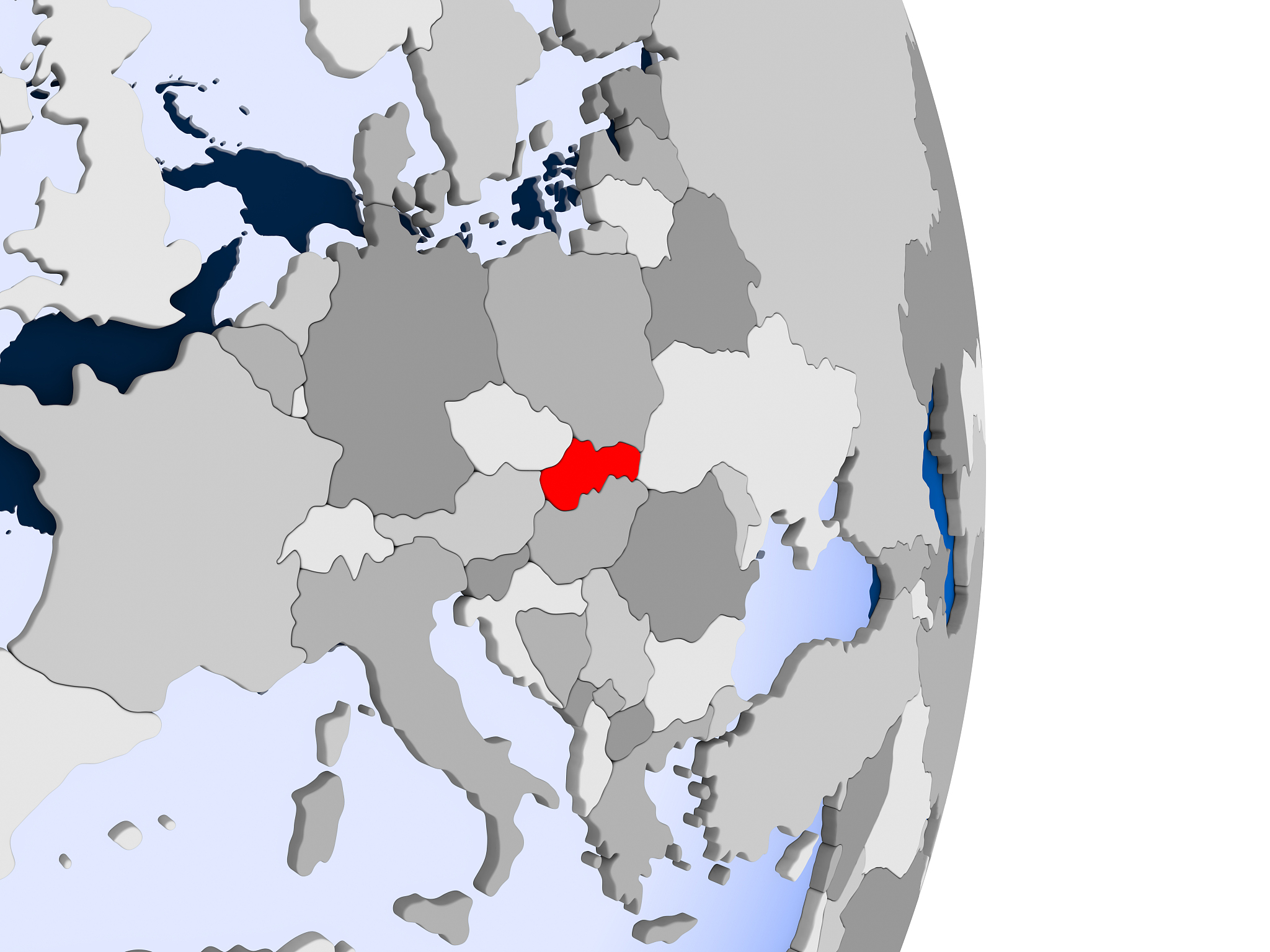 switzerland on globe