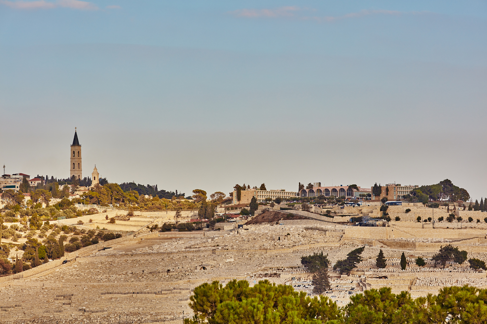 jerusalem - 11 november, 2016: mount of olives view, jerusalem