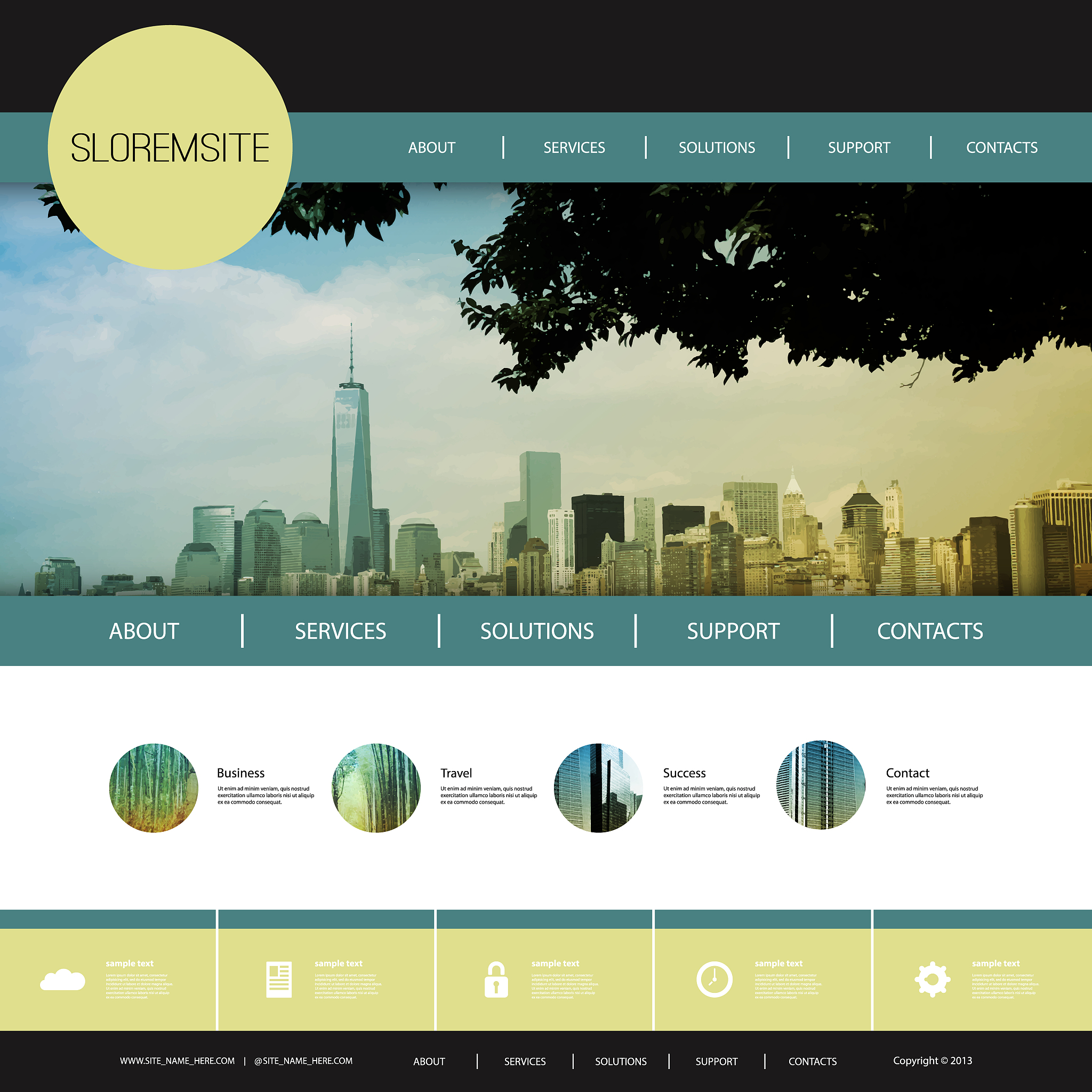 one page website template