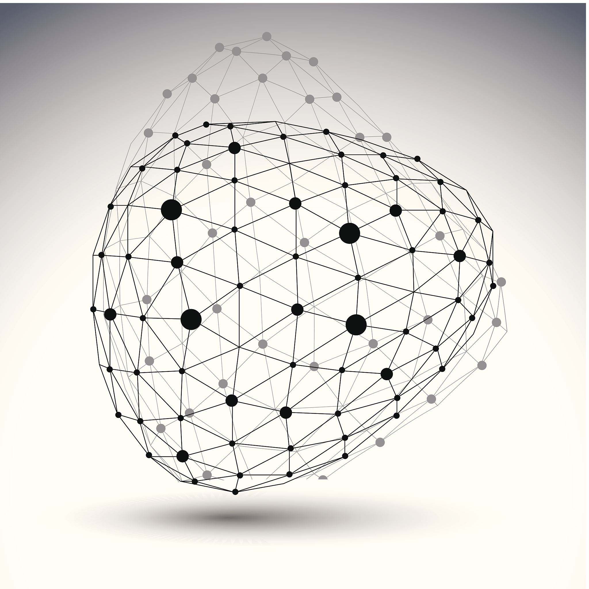 spatial vector black and white digital eps8 object, contrast
