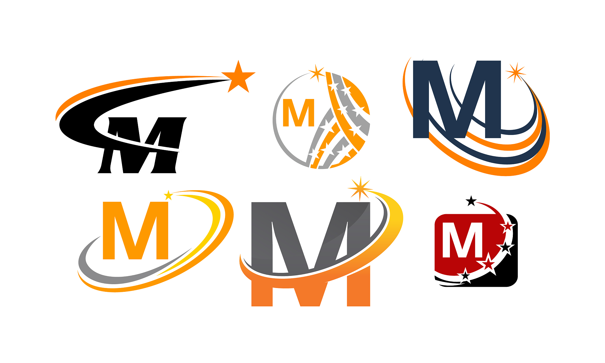 logotype m modern template set