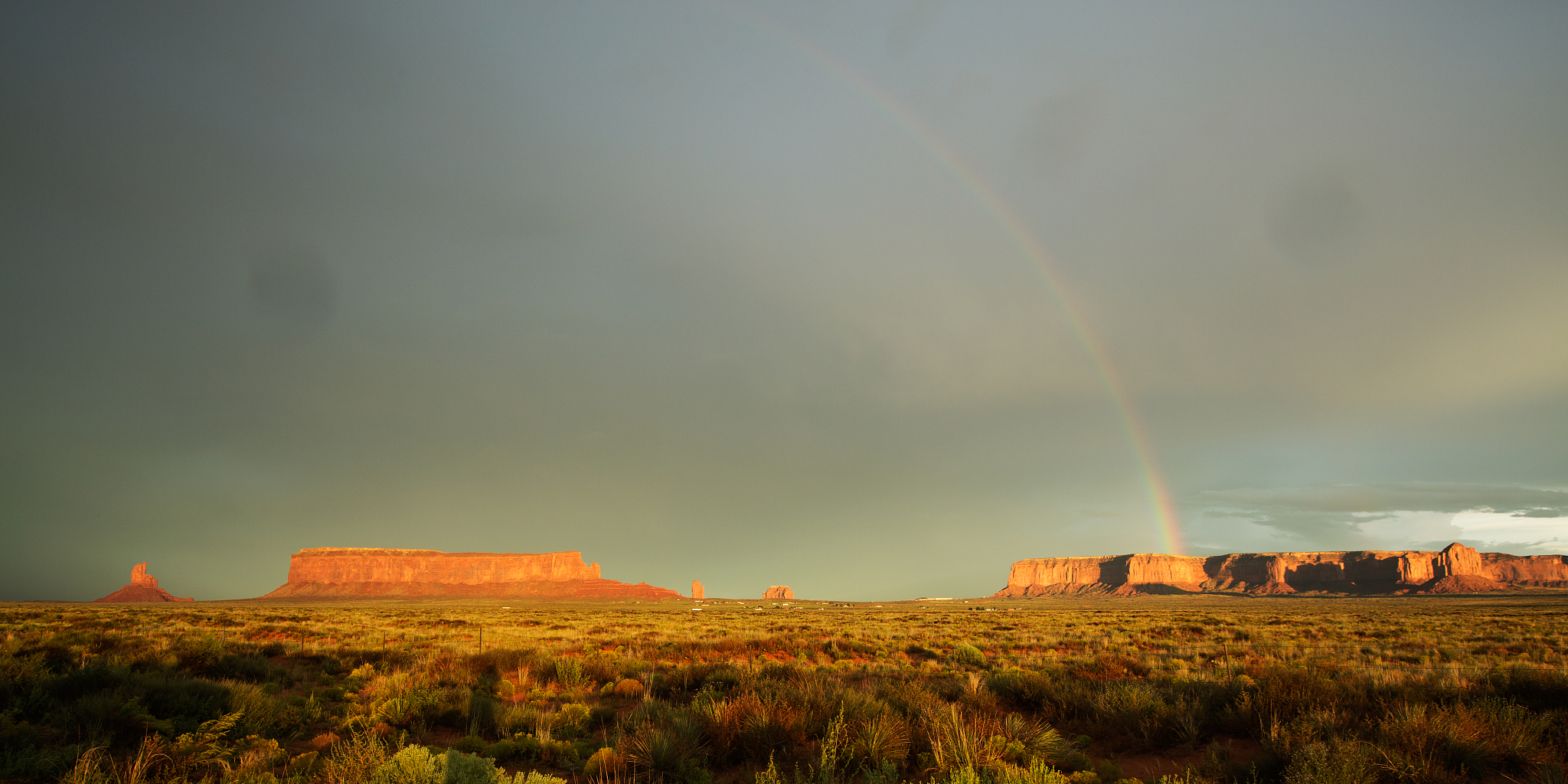 rainbow on the monument park