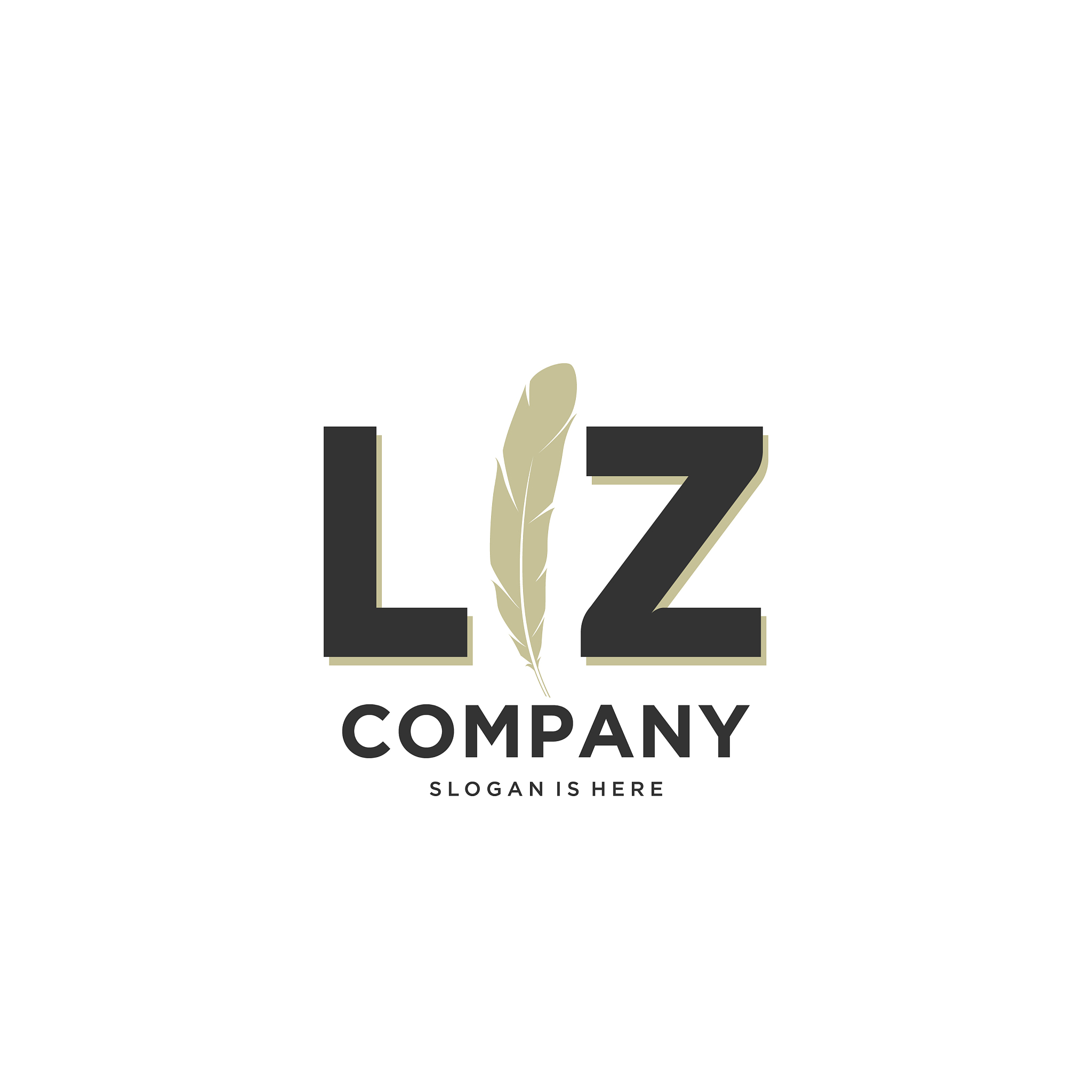 initial lz letter unique attractive creative