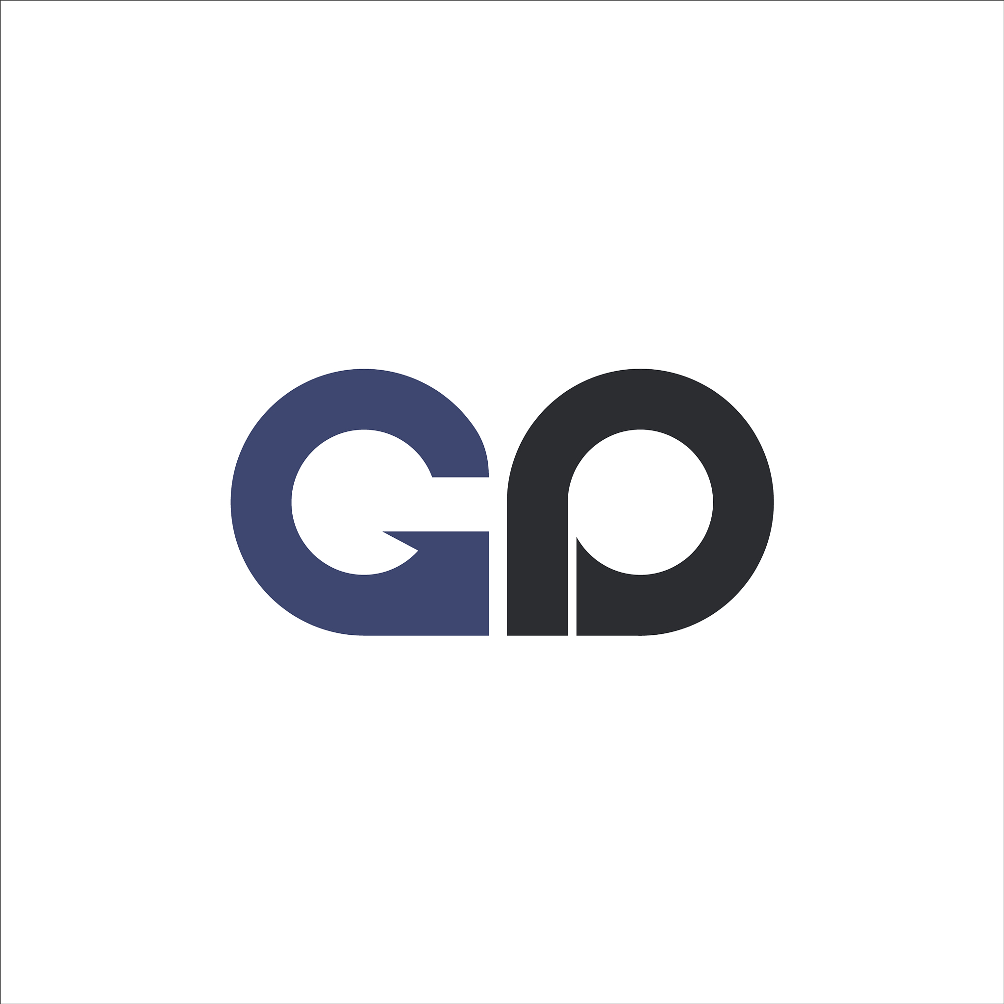 initial letter gp or pg logo design template