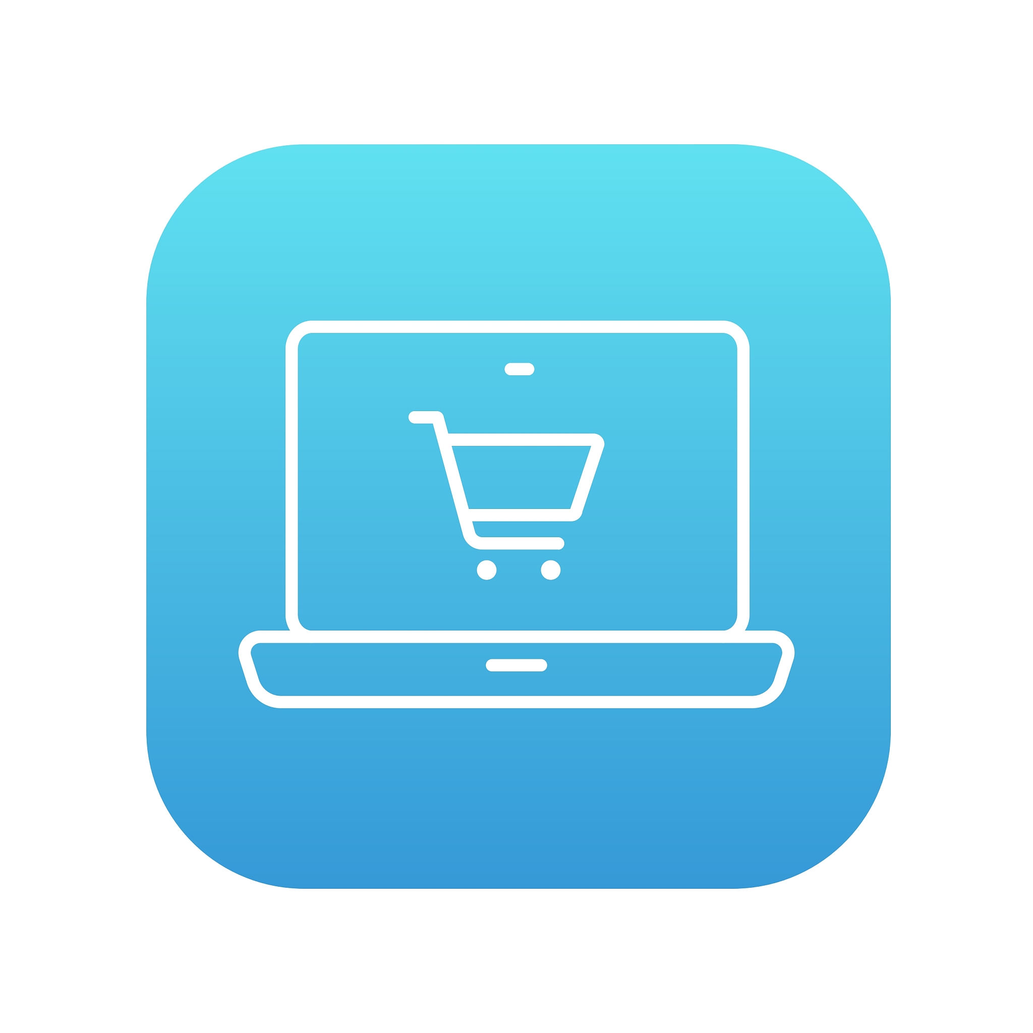 online shopping line icon