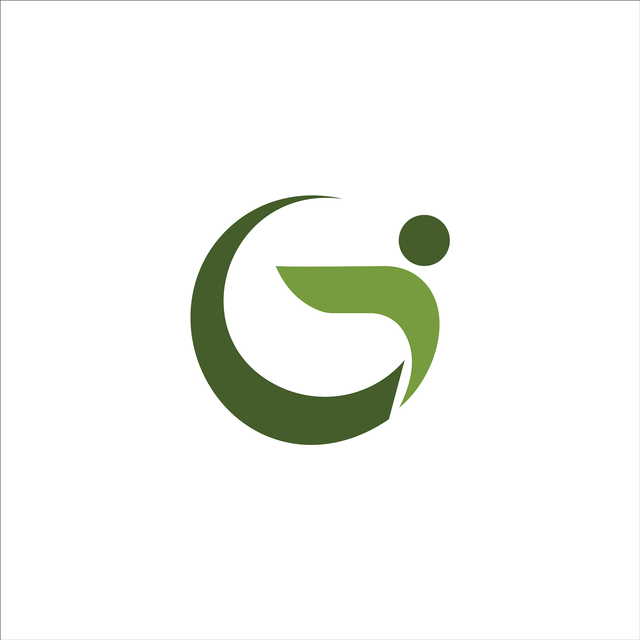 initial letter gc or cg logo design template