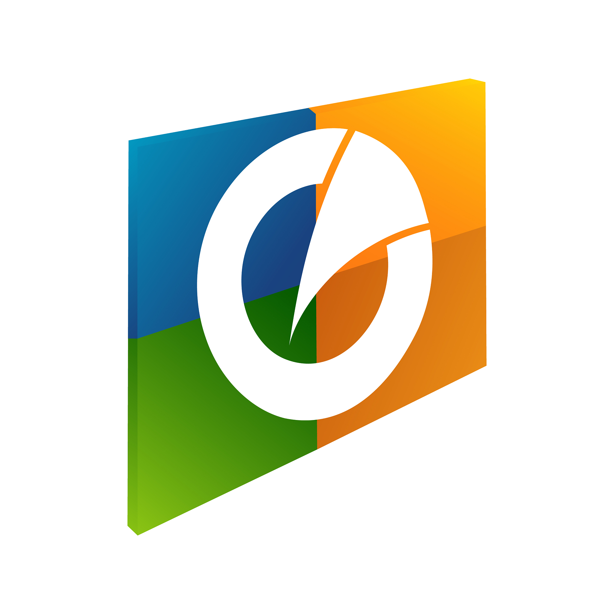 abstract flat circles with colorful windows