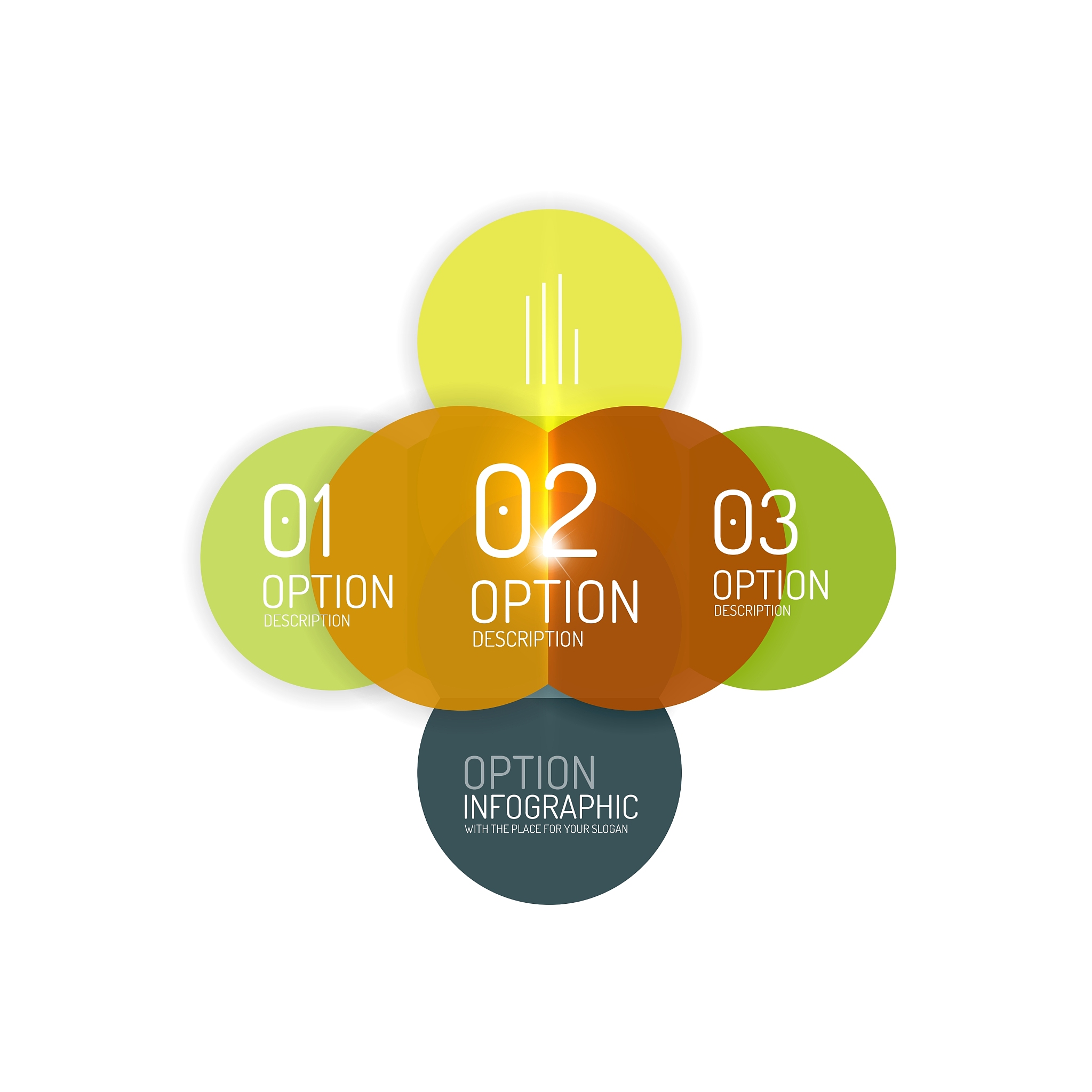geometric modern infographic options templates