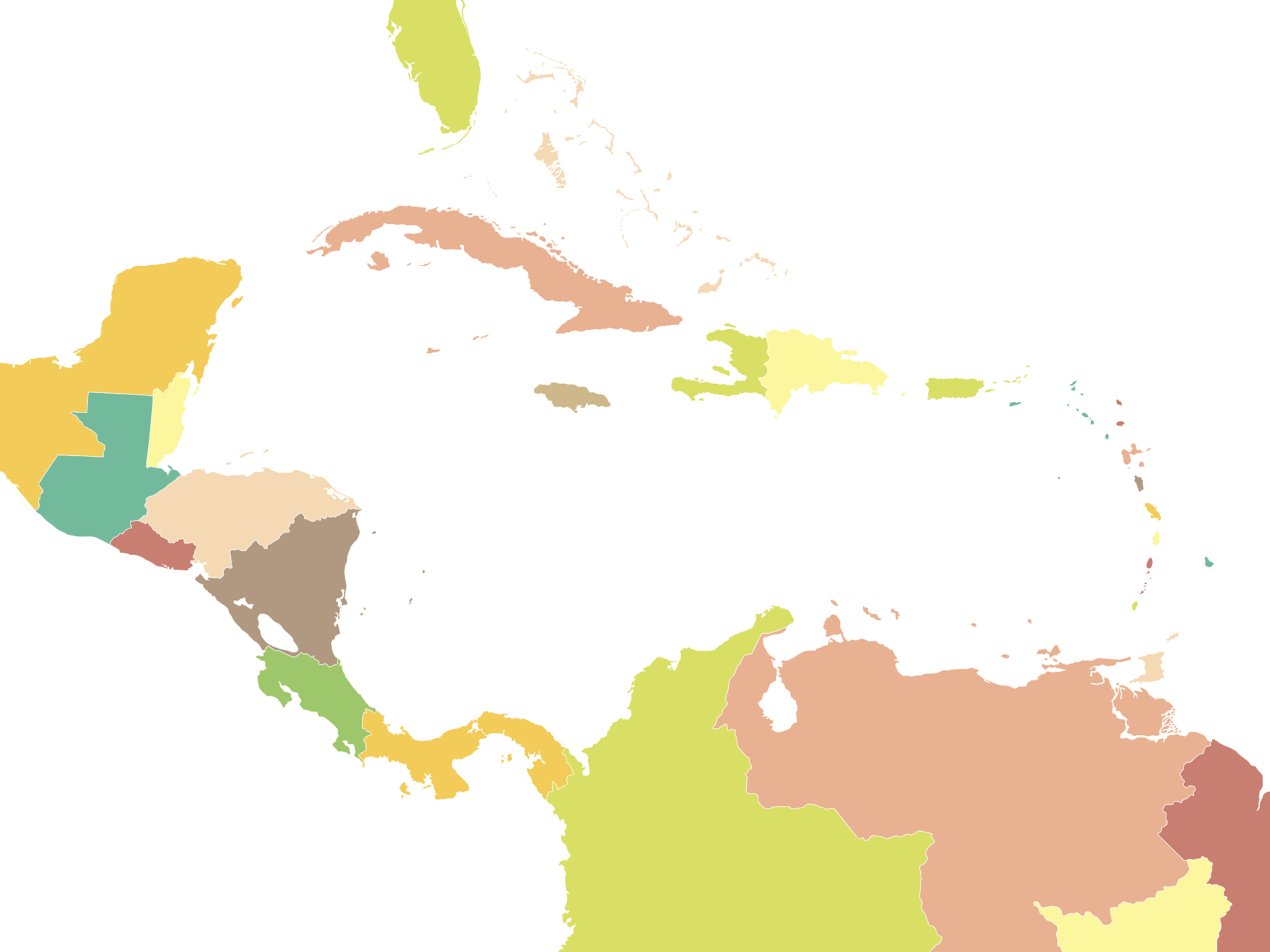 map of central america
