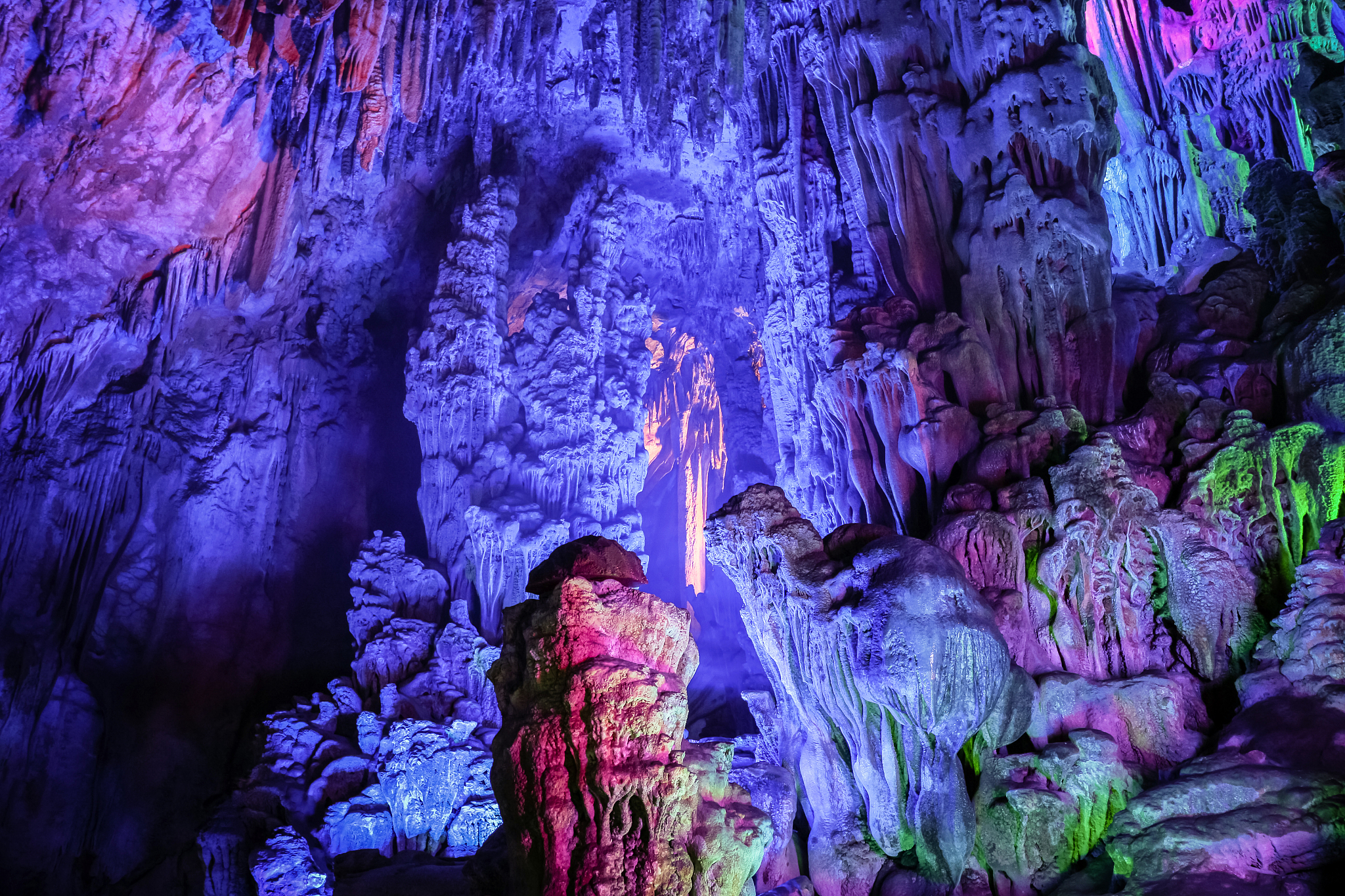 reed flute cave a natural limestone cave in china