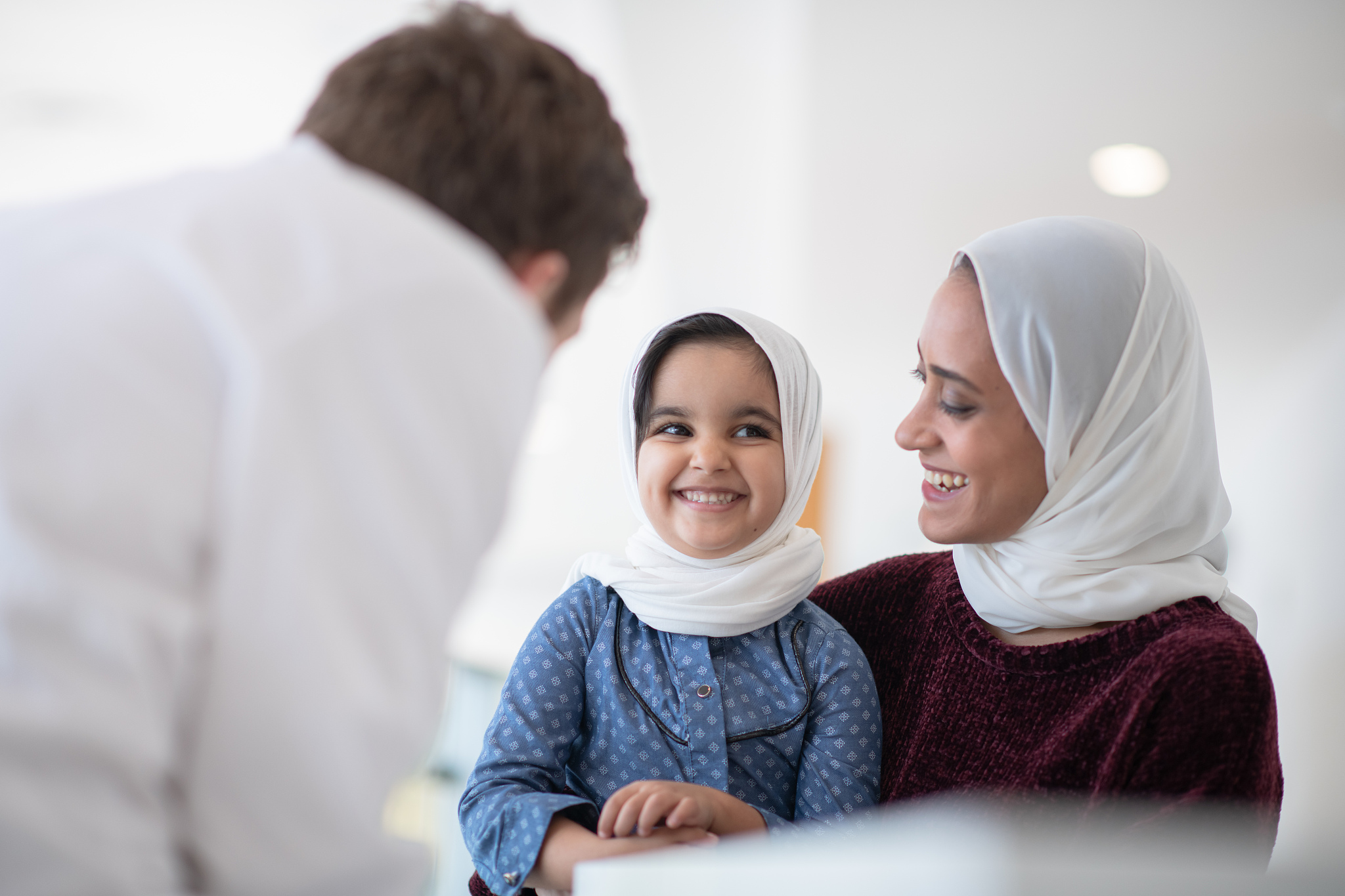 mother and child visit the pediatrician