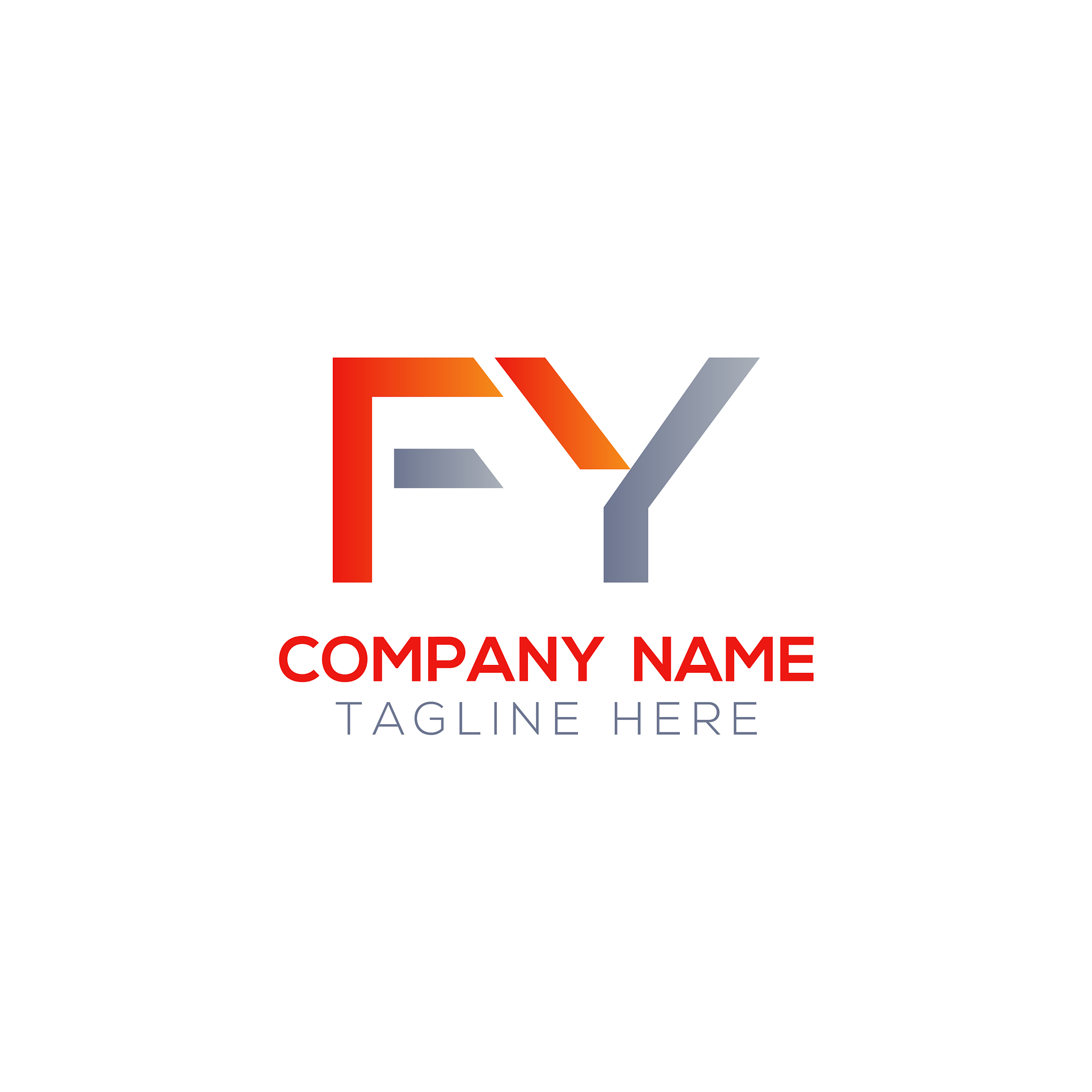 initial letter fy logo design template creative