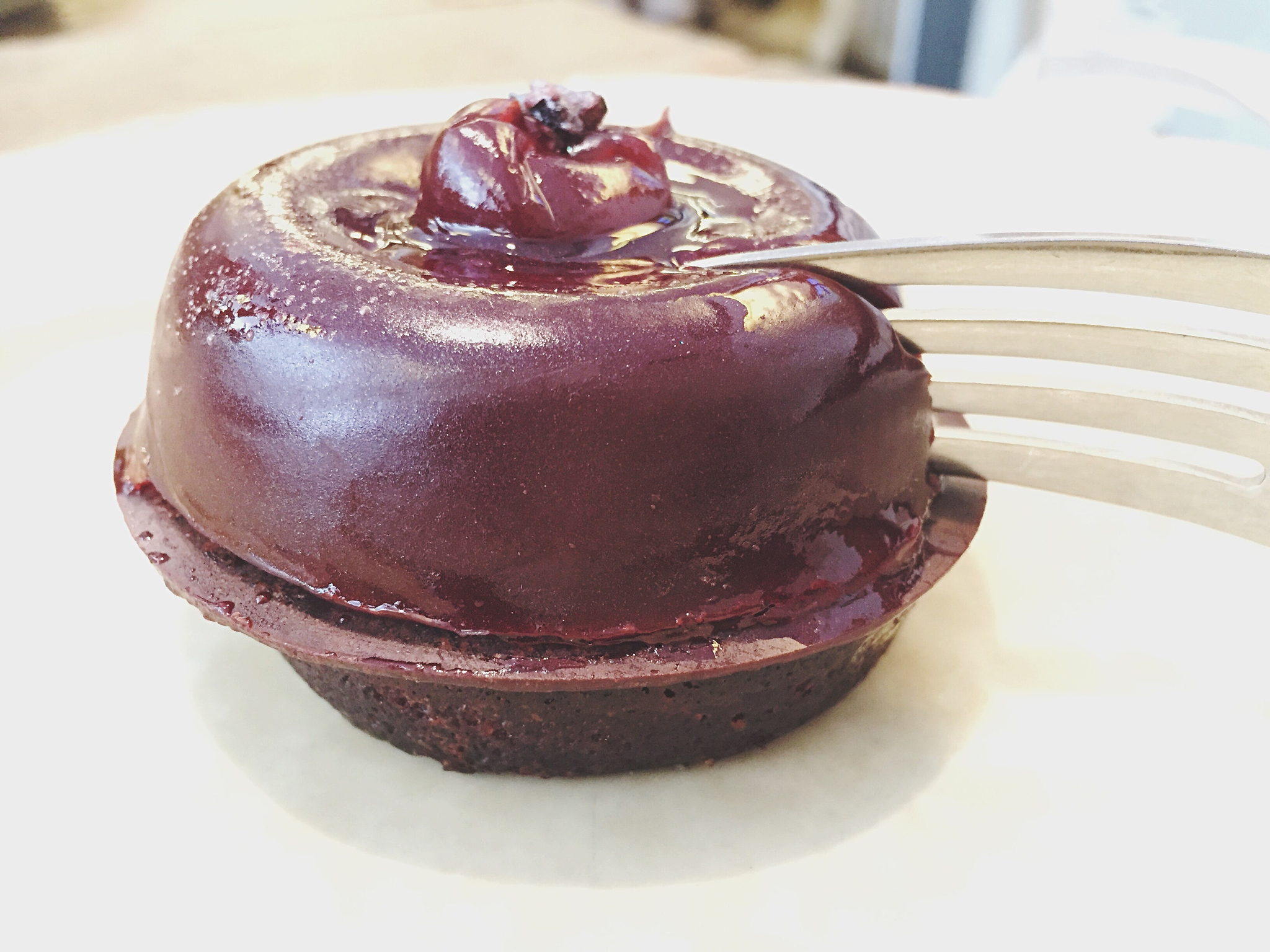close-up of dessert on plate on table