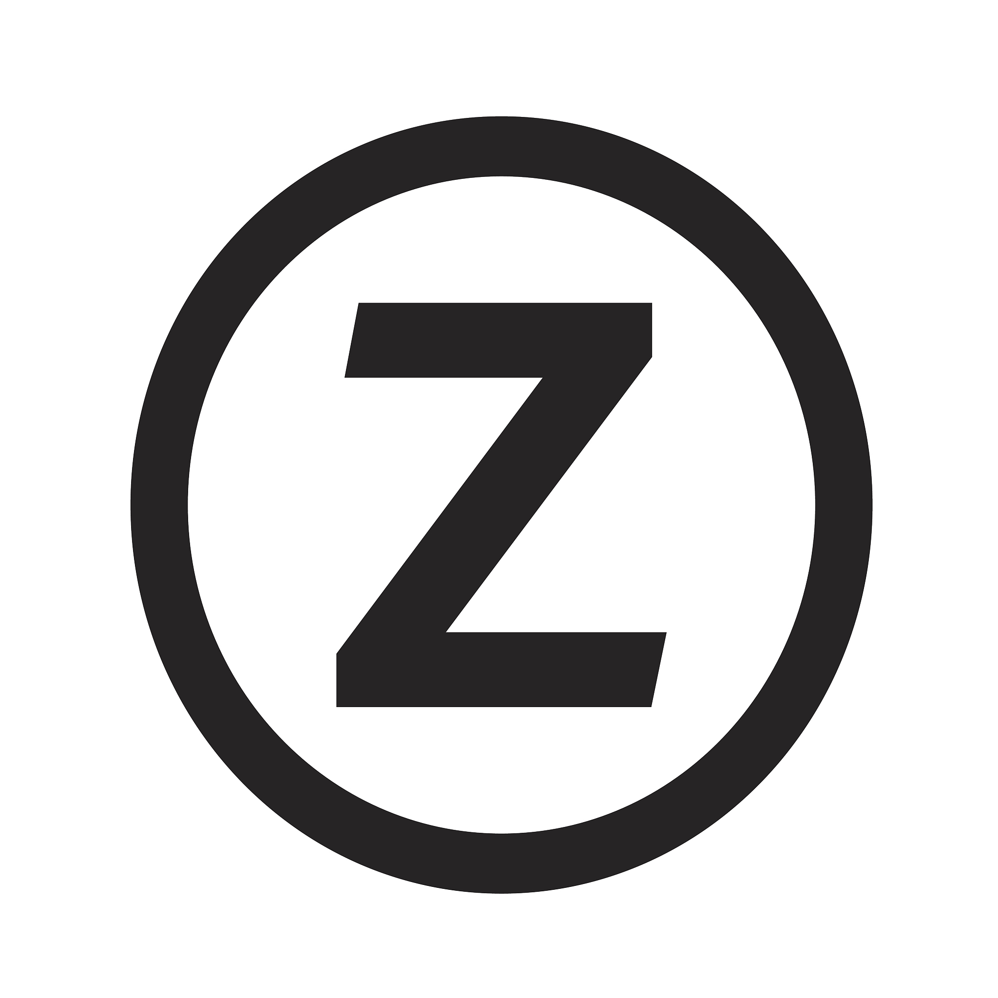 basic font letter z icon illustration design