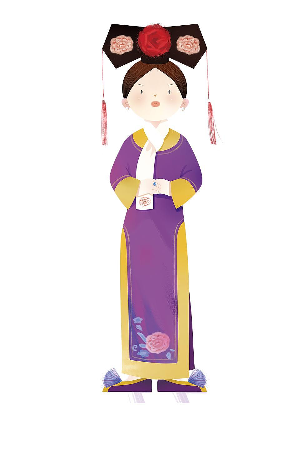 少数民族满族少女服饰