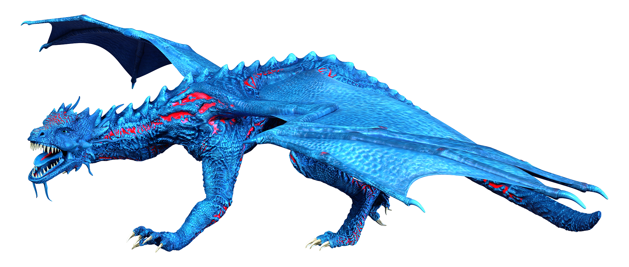 3d illustration fantasy dragon on white