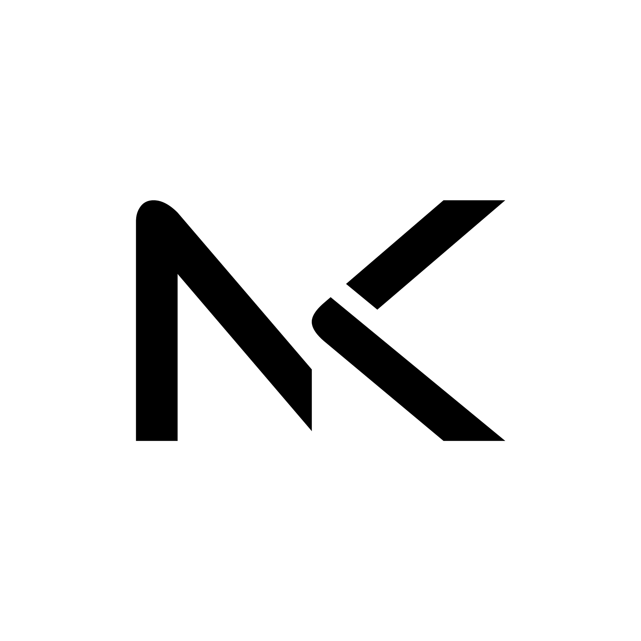 initial letter nk logo design template creative