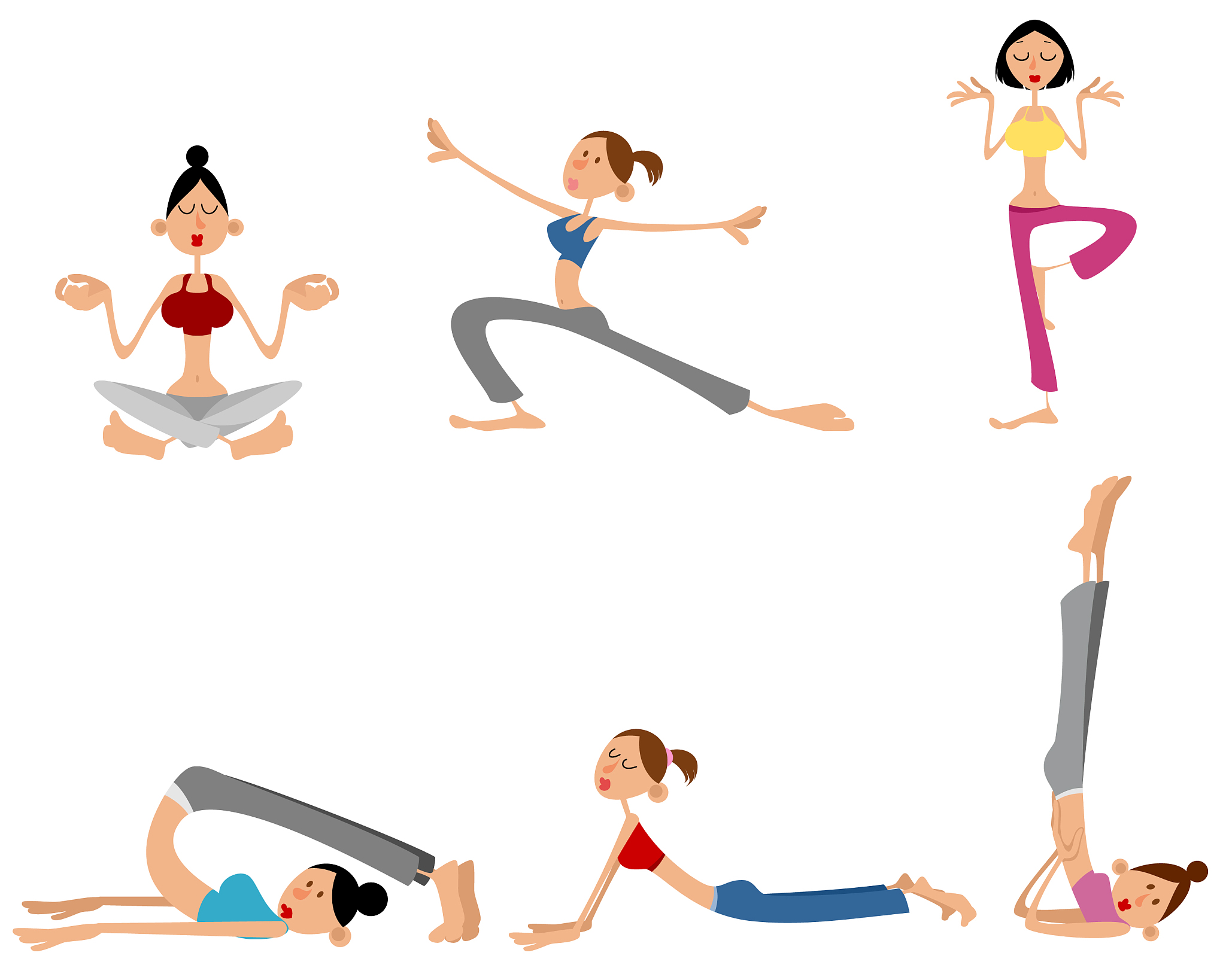 six girls training
