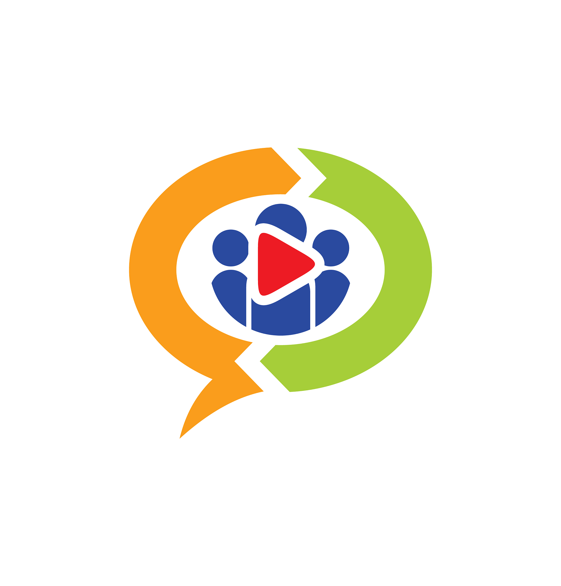 talk video group people communication logo