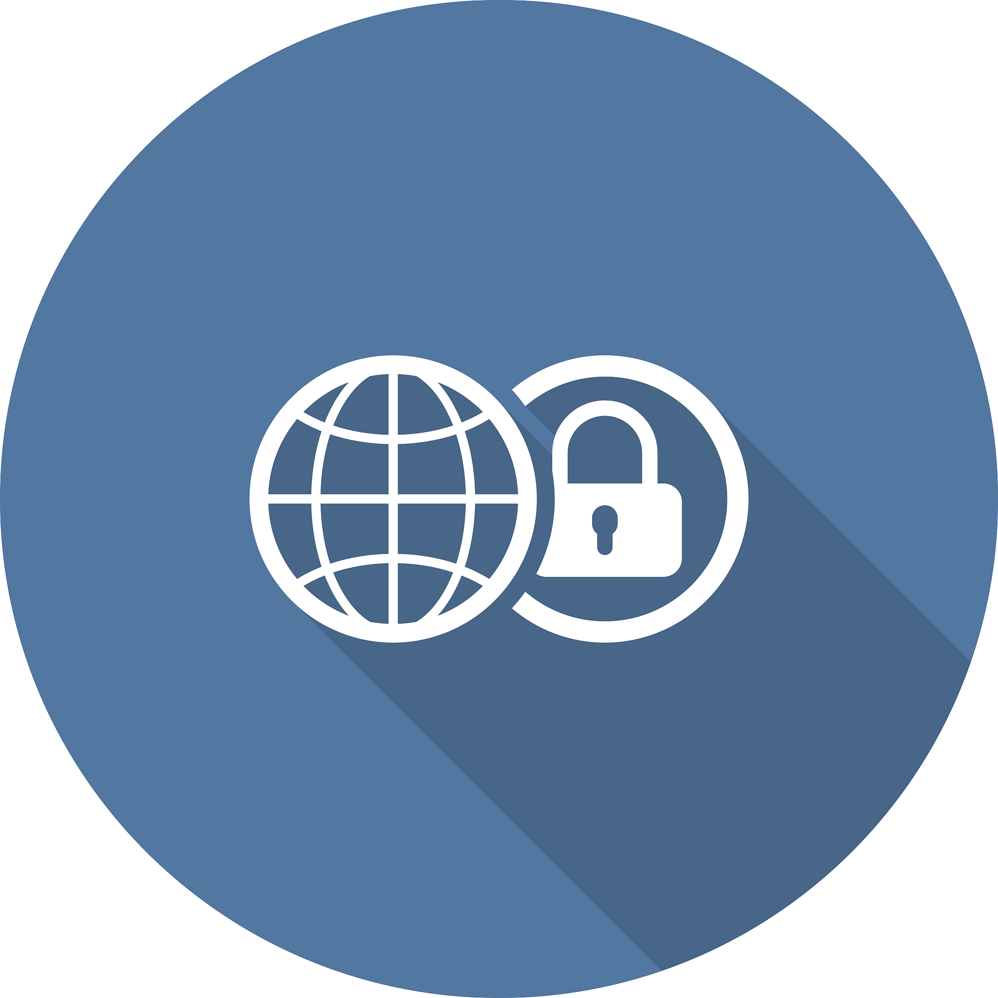 global security icon. flat design.