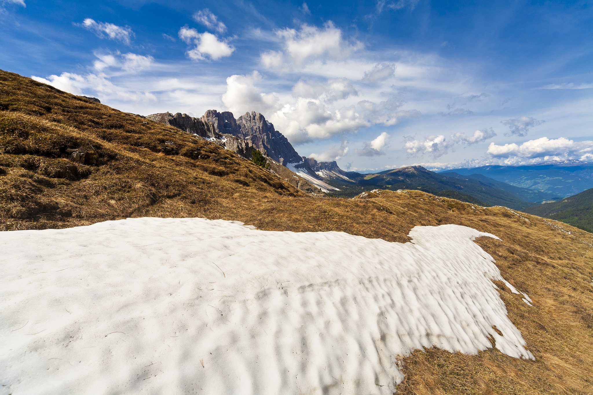 odle group seen from col di poma, funes, italy