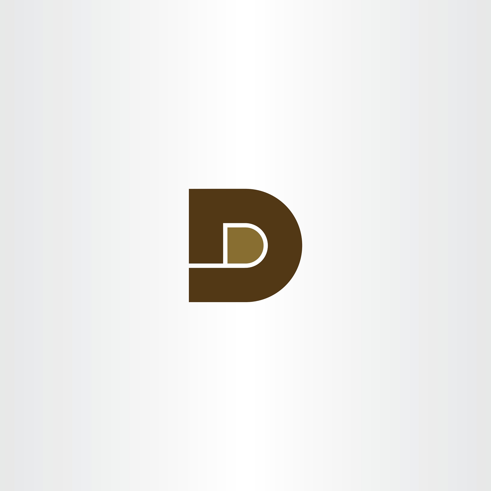 brown letter d icon logo design