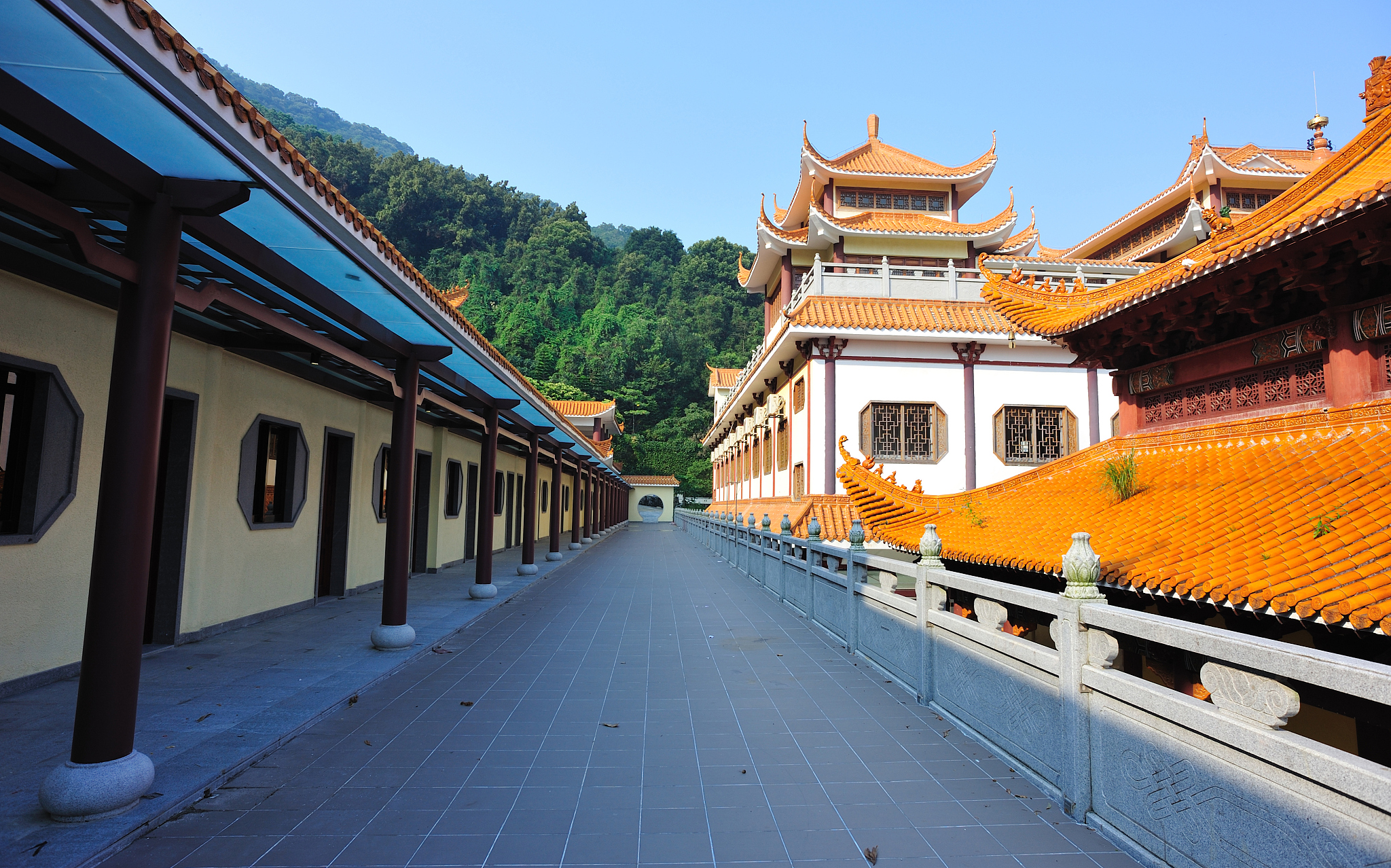 temple buildings in mountain