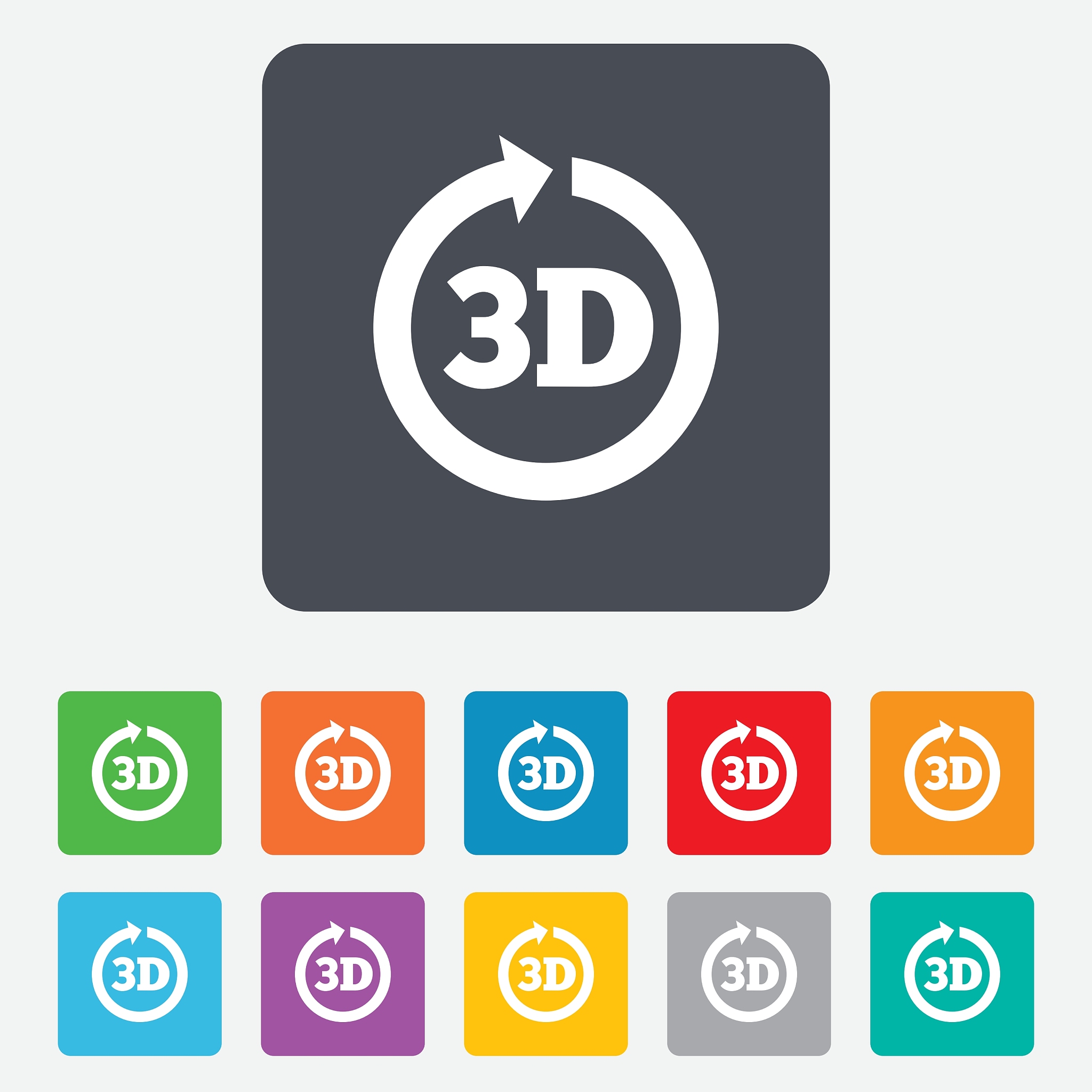 3d sign icon 3d new technology symbol