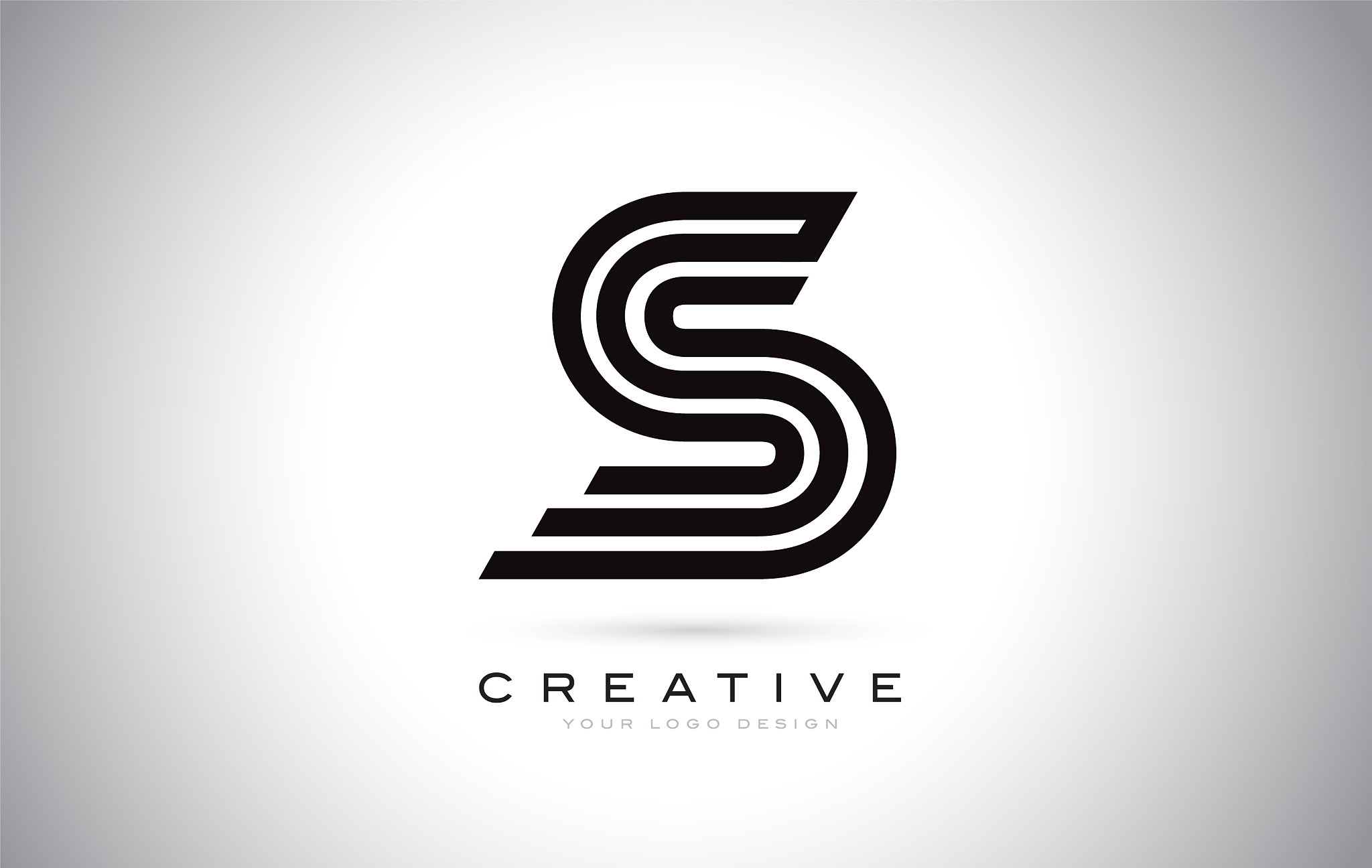 s letter monogram logo design modern s icon with