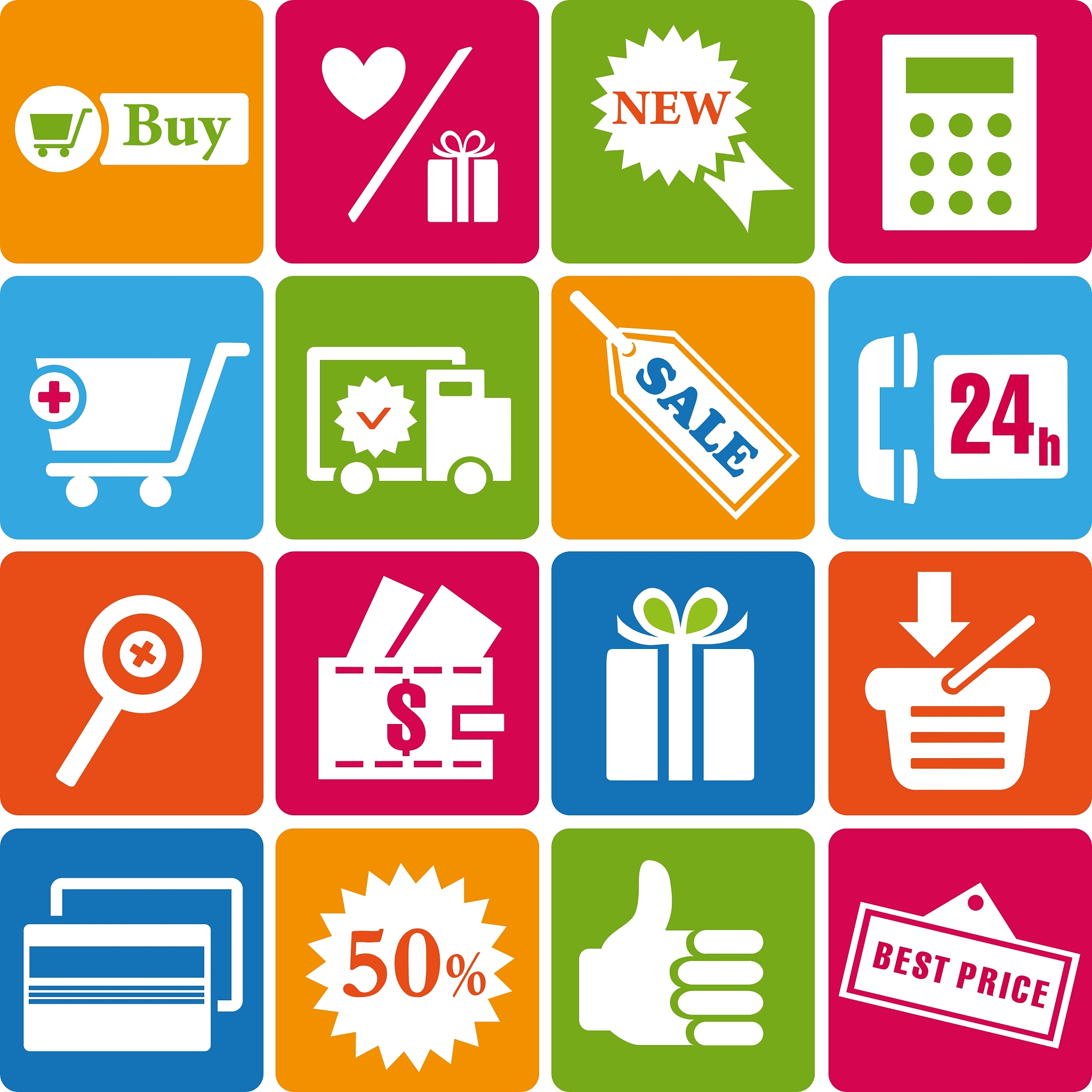 shopping icons