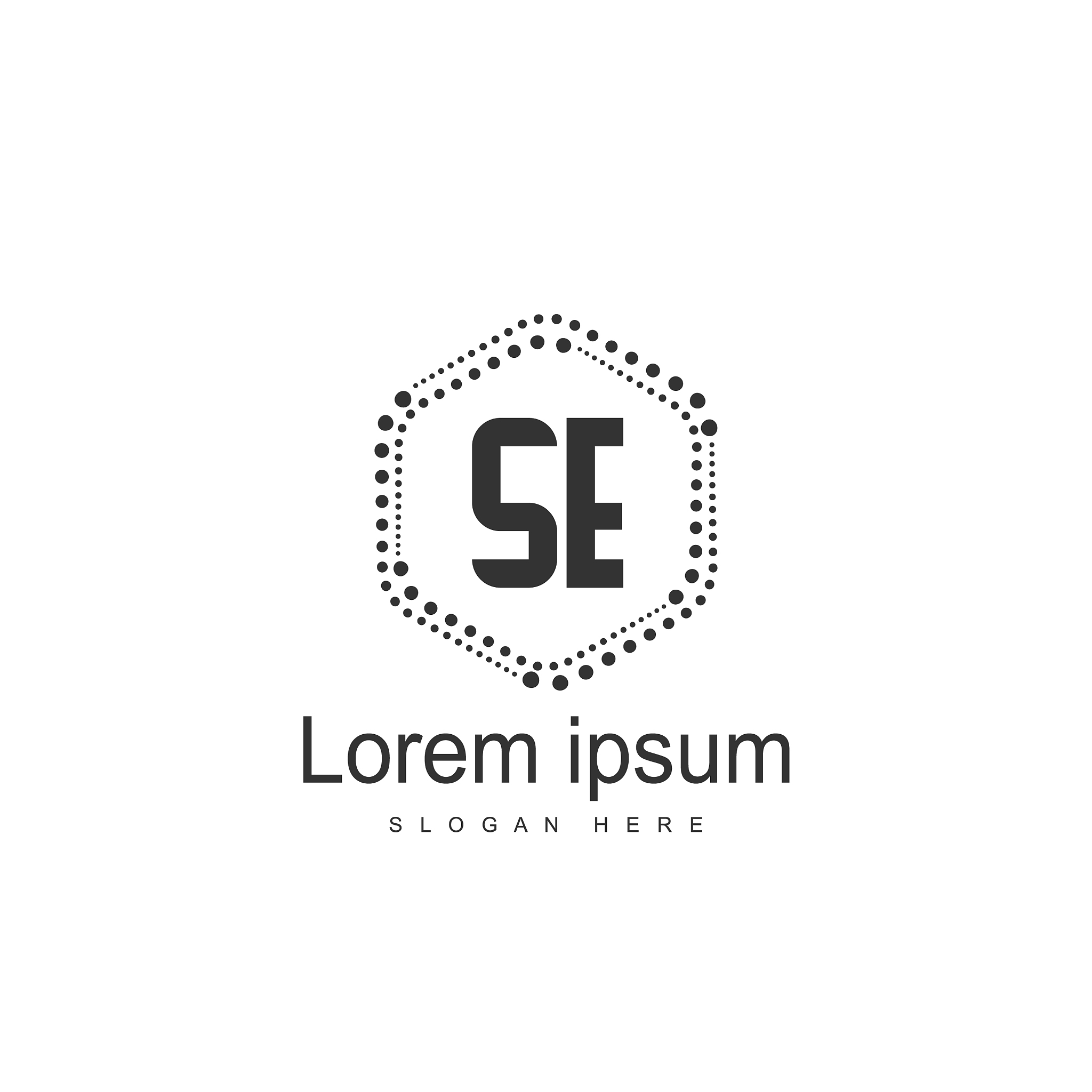se letter logo design initial se logo template