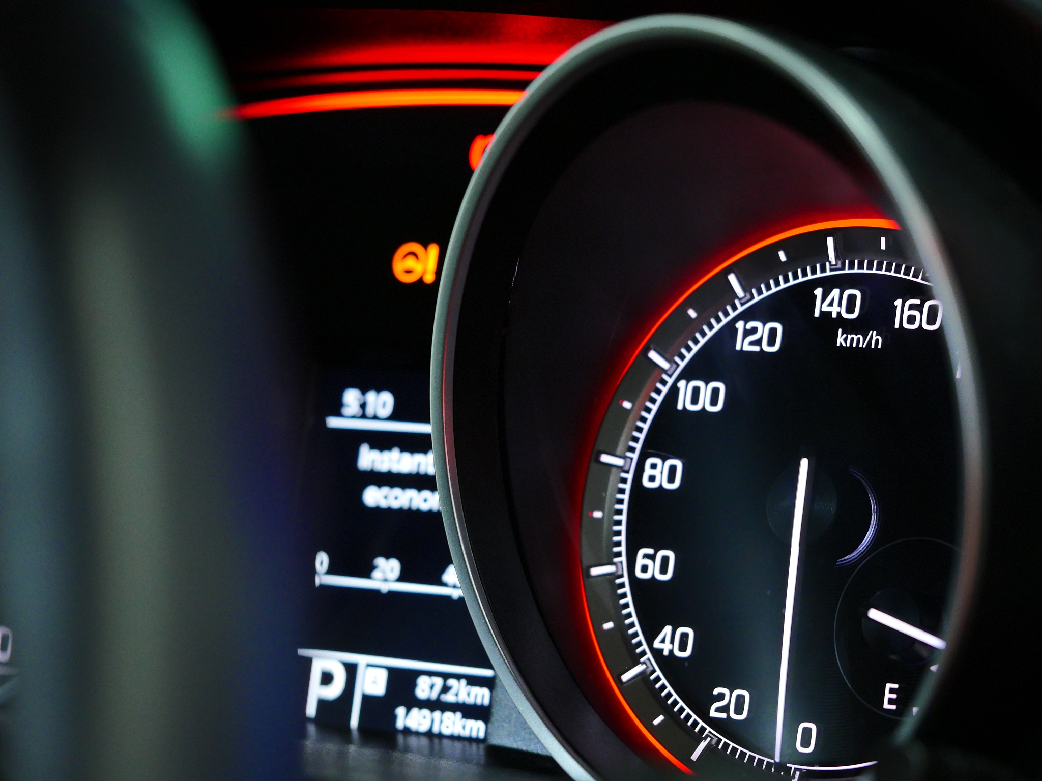 close up of car dashboard