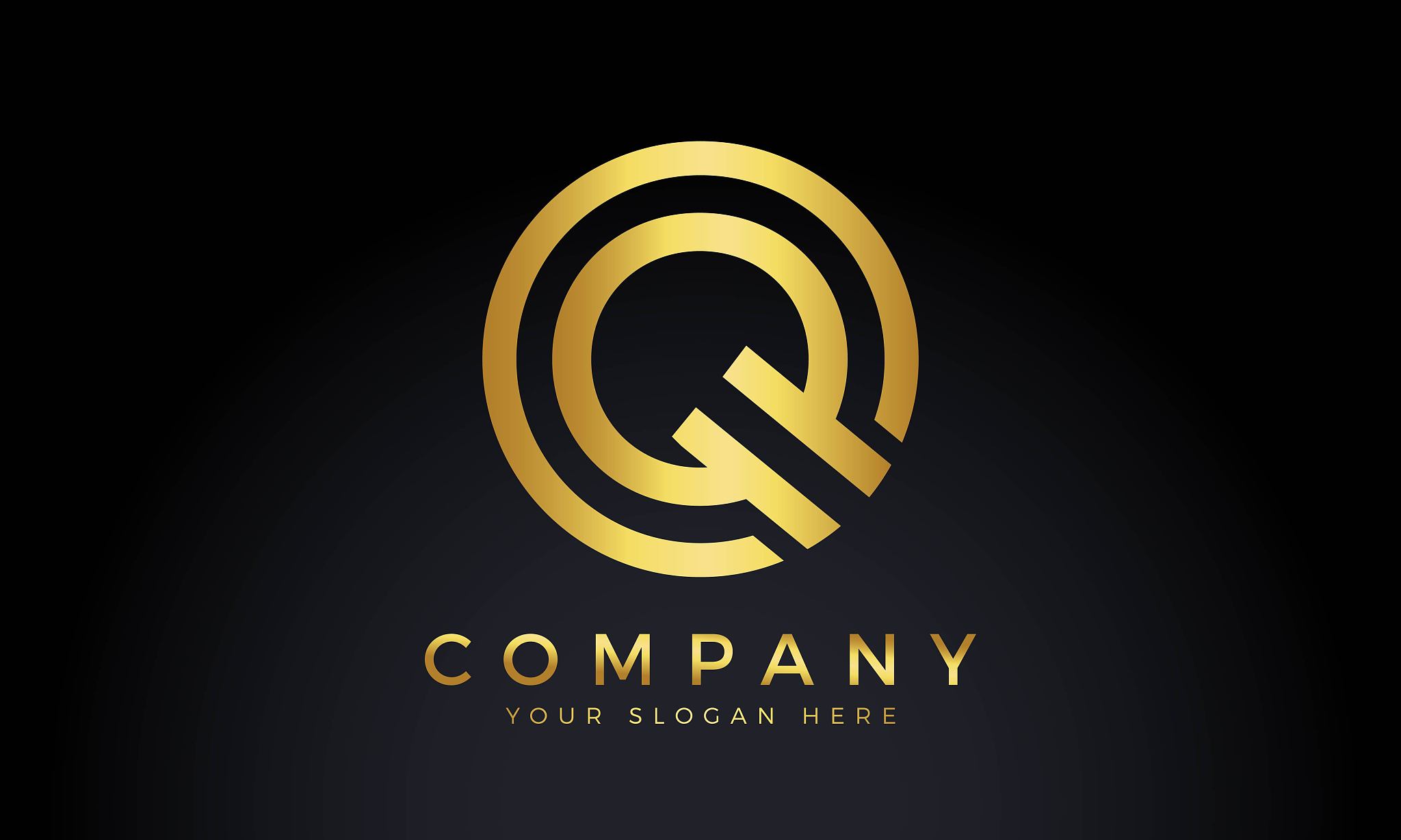 initial letter q logo with creative modern business typography v