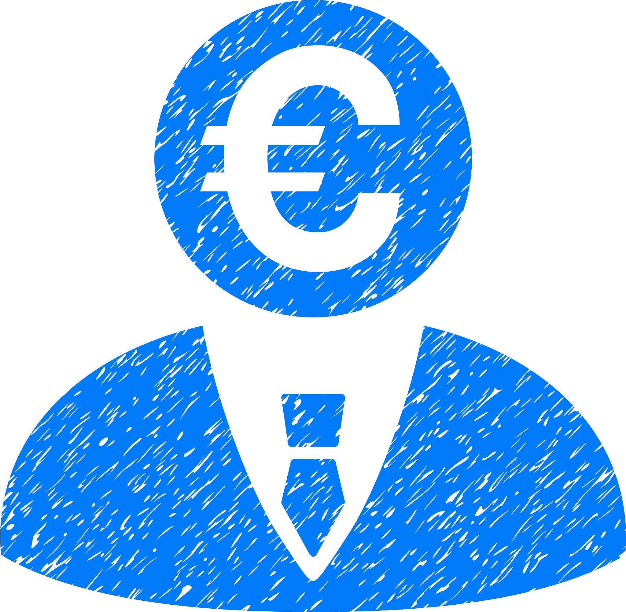 euro banker grunge icon