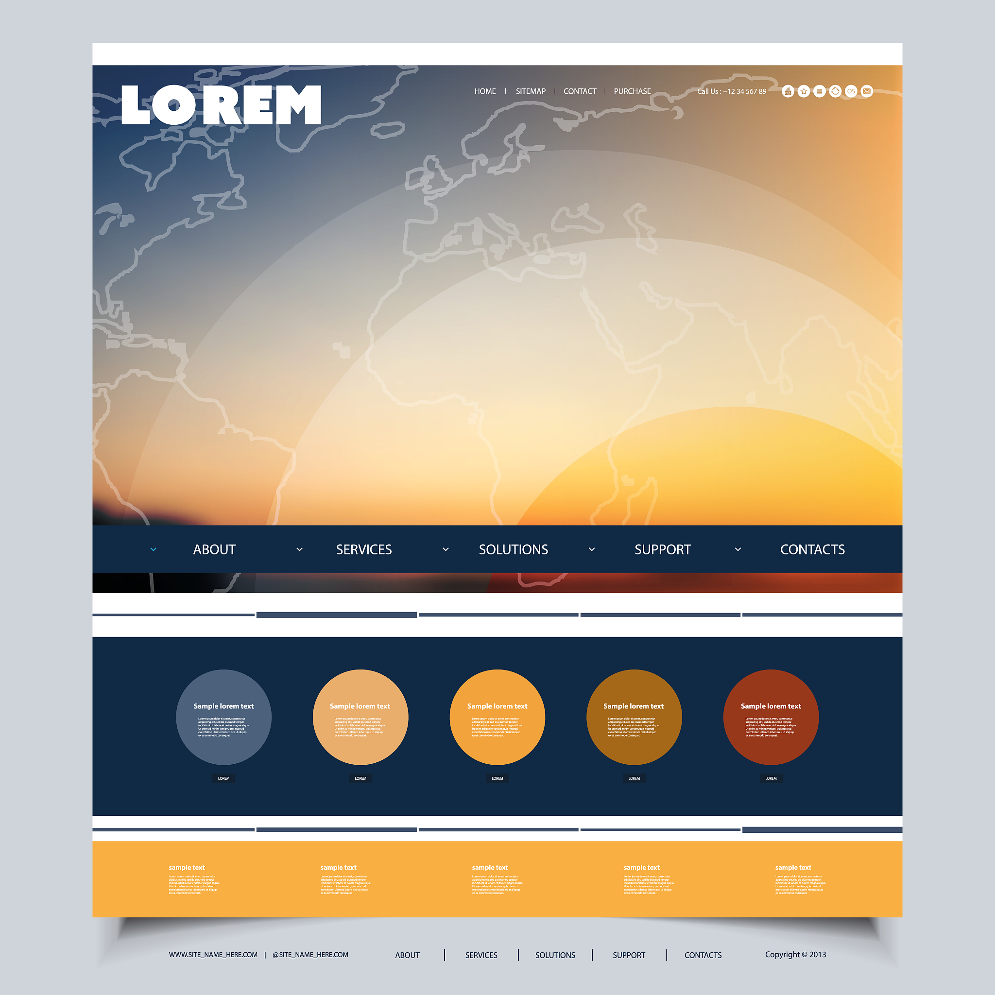 one page website template