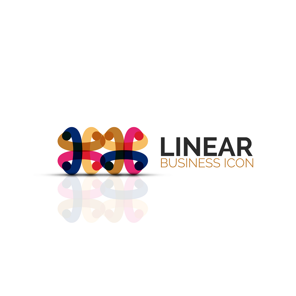 abstract flower or star minimalistic linear icon