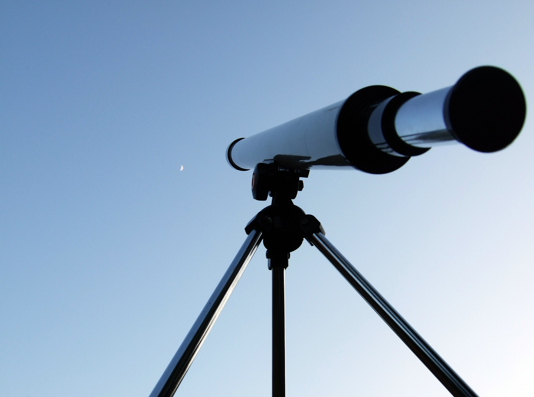 telescope at dusk