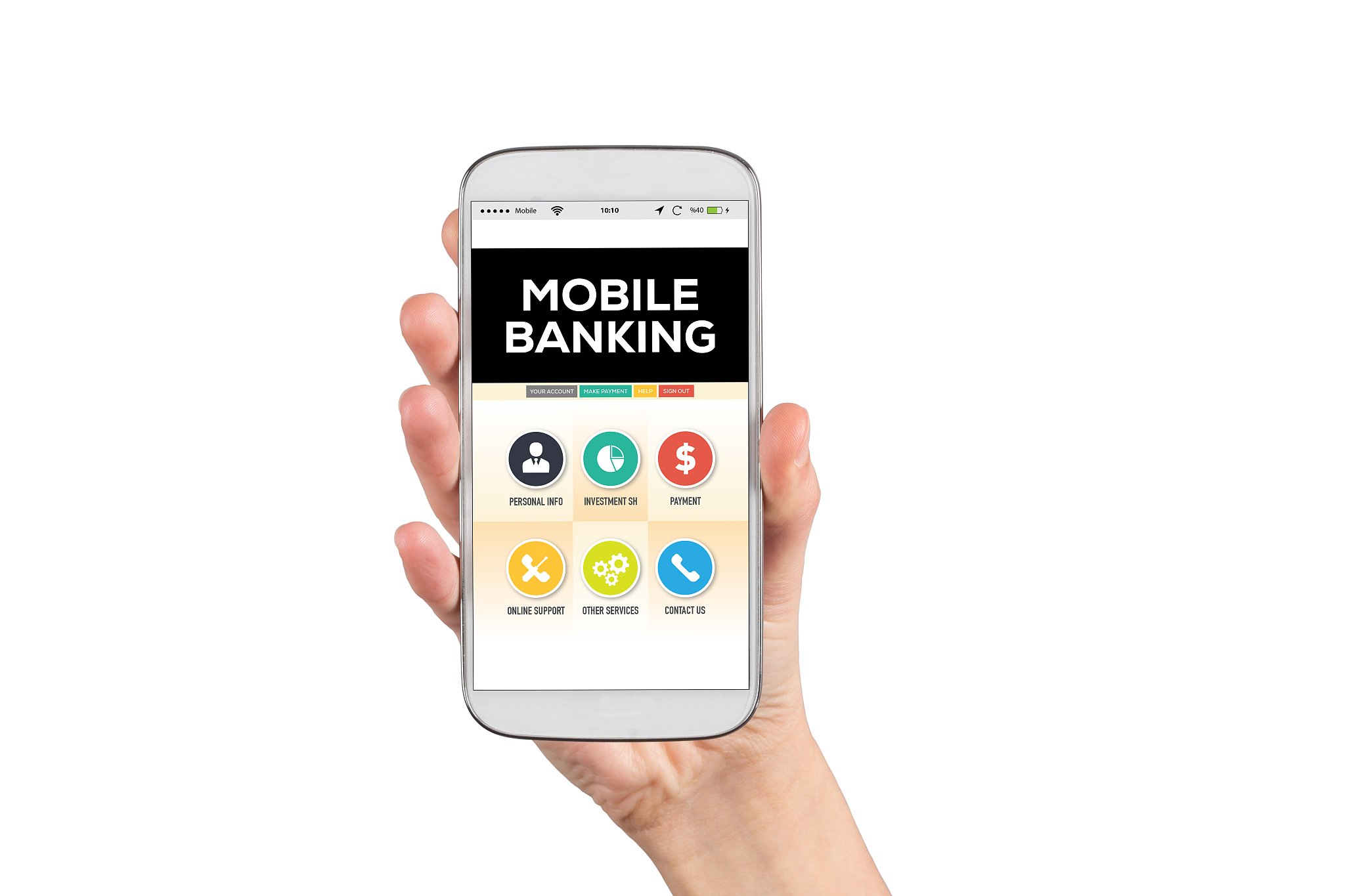 mobile banking concept