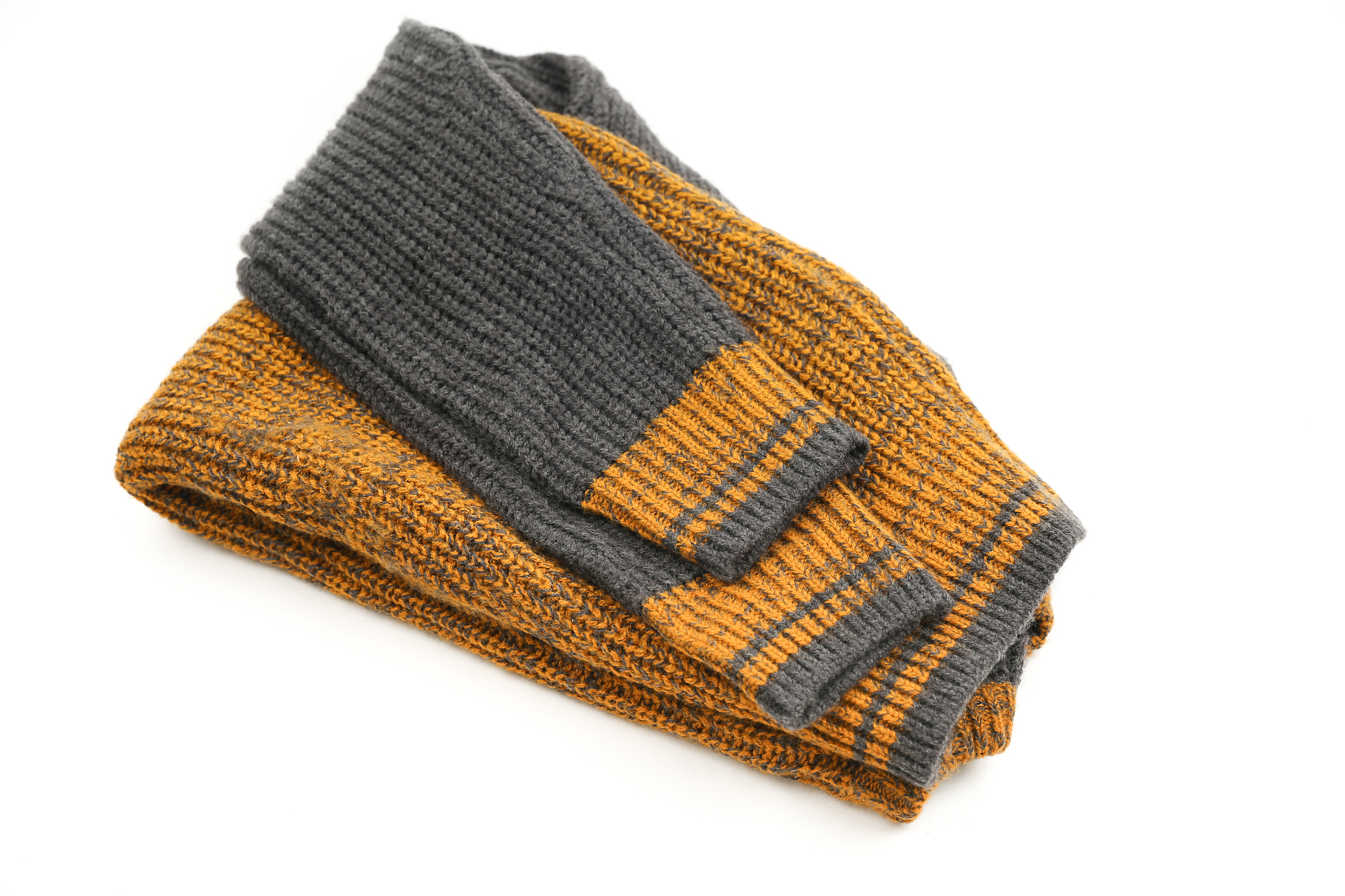 knitted dark sweater close up