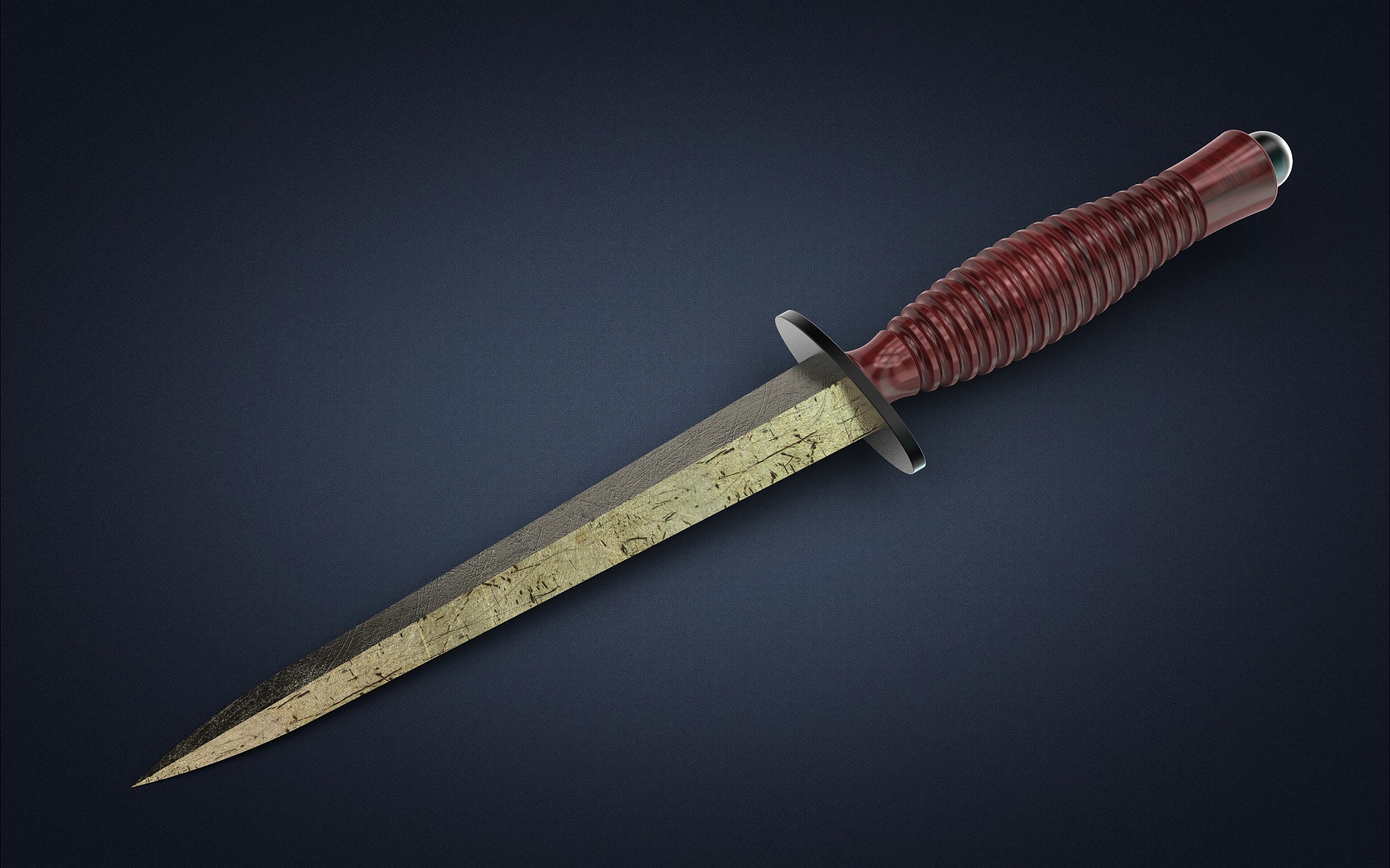 3d rendering of dirk knife