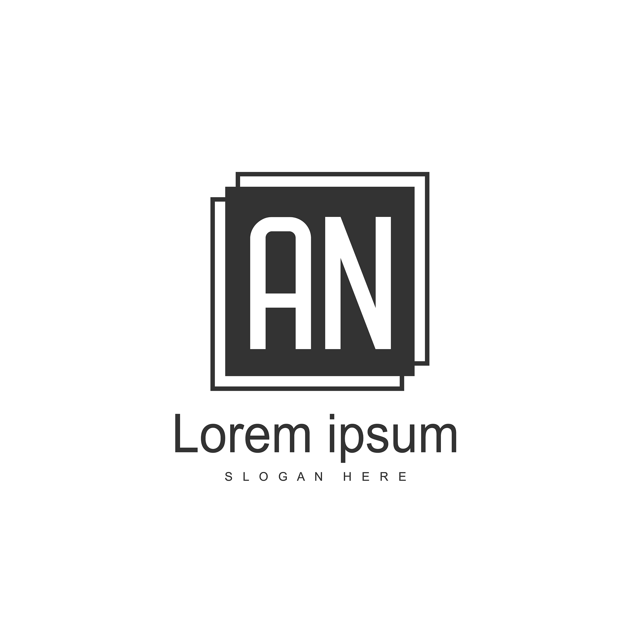an letters logo design simple and creative black
