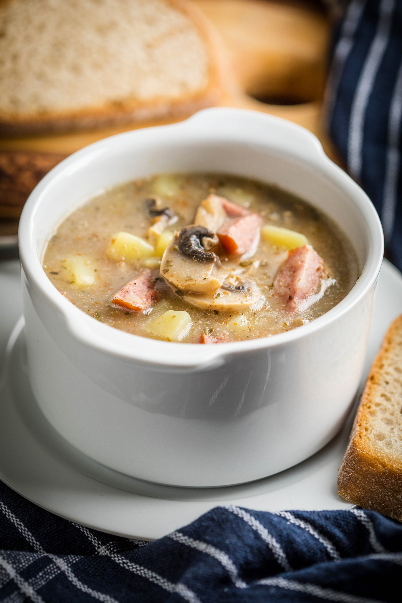 the sour soup made of rye flour.