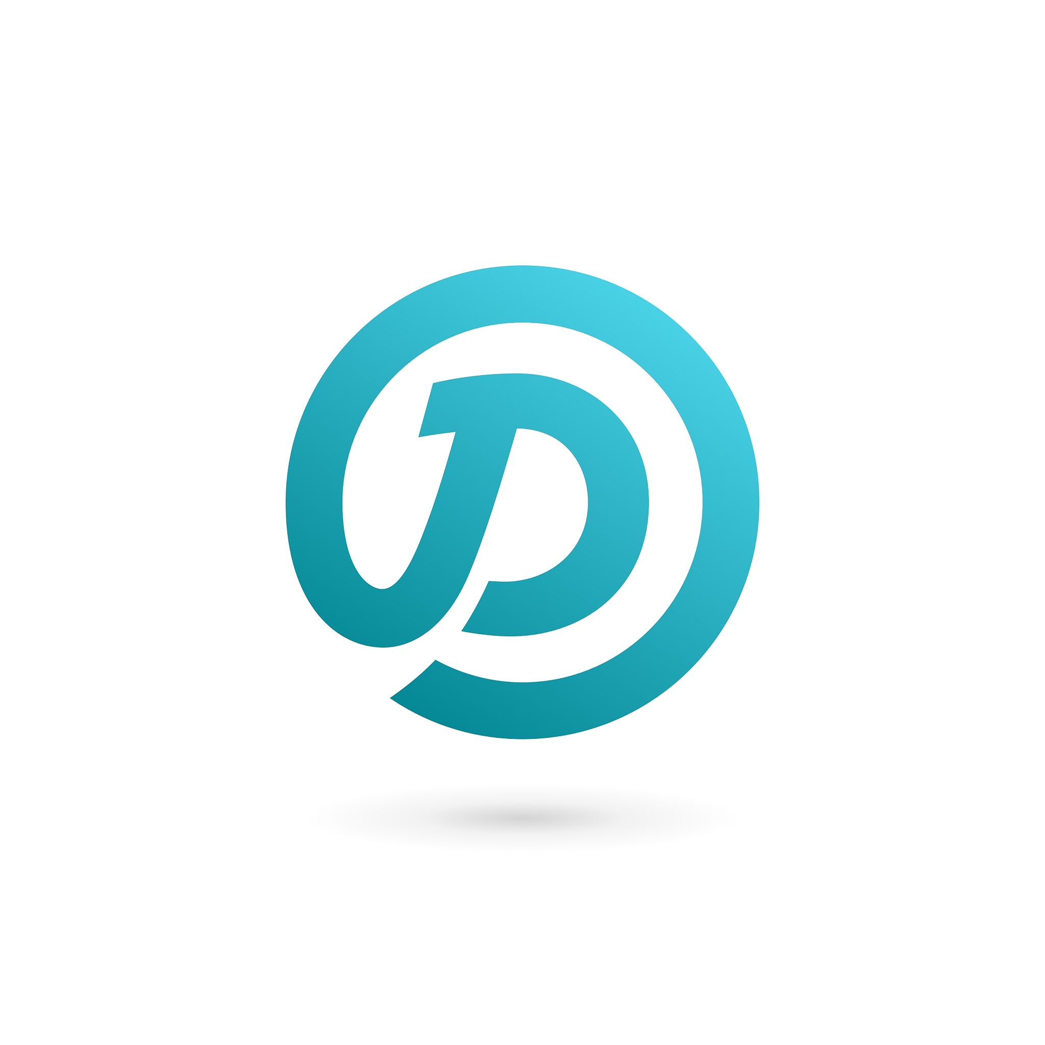 letter d logo icon design template elements